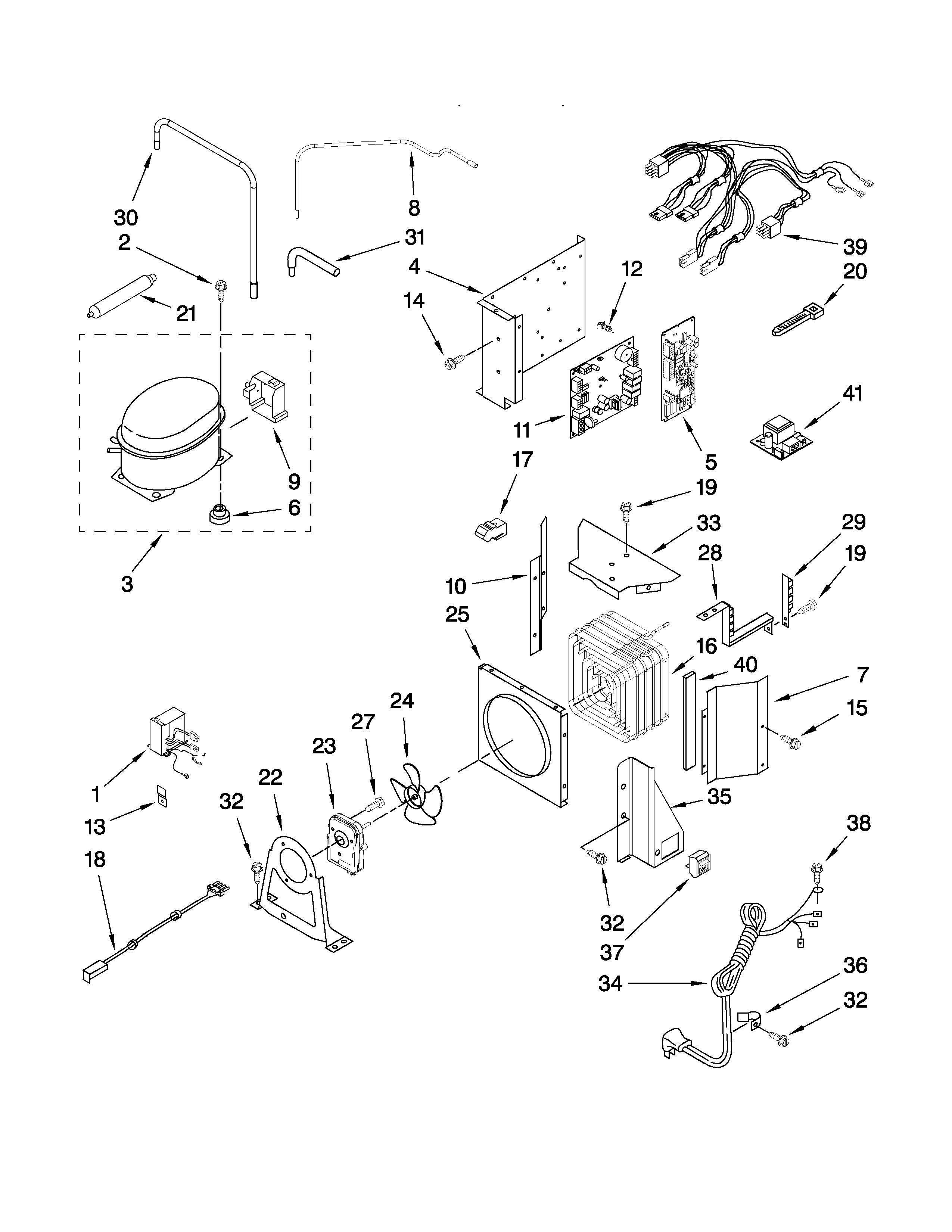 Jenn-Air JS48SEDUDW00 upper unit parts diagram