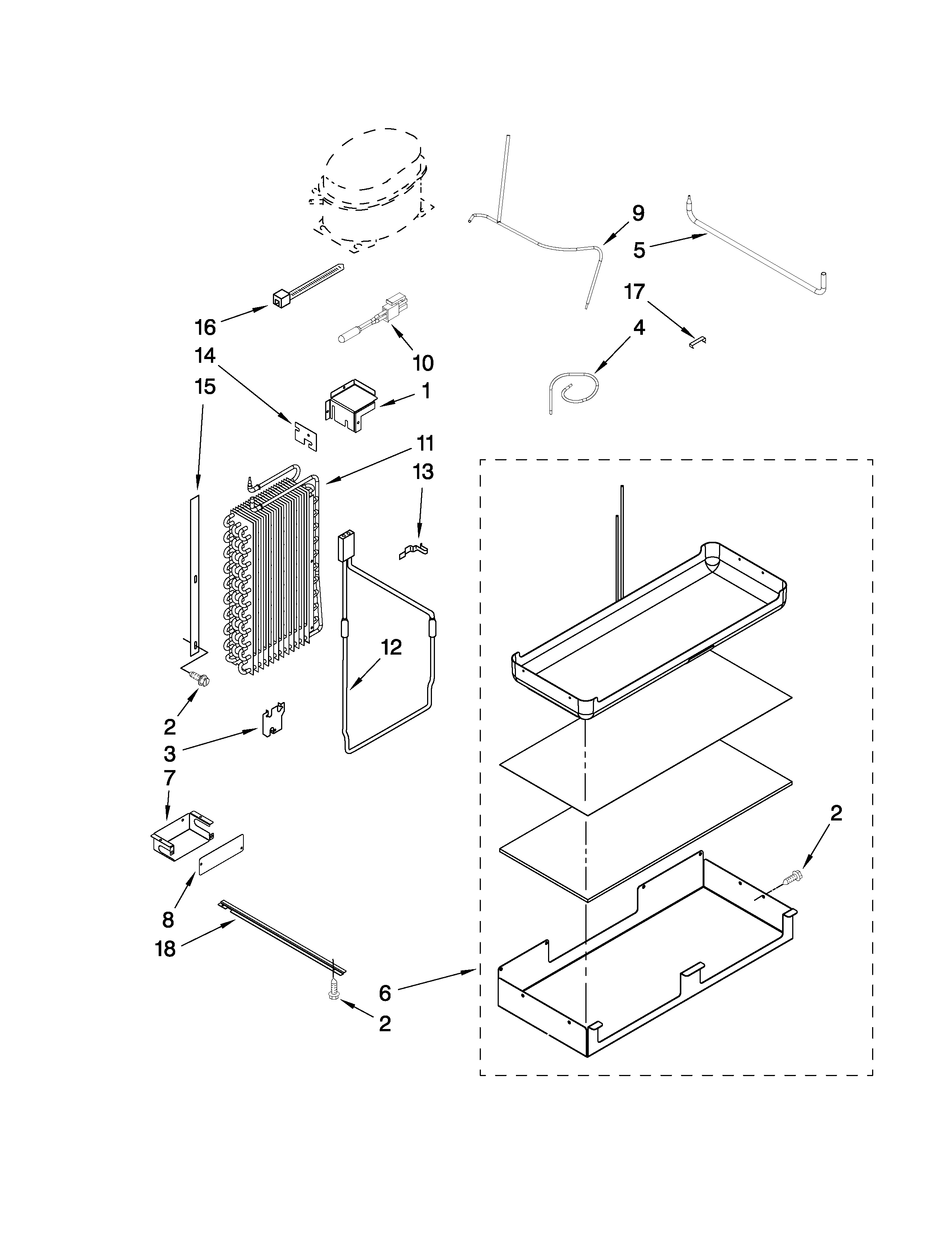 Jenn-Air JS48SEDUDW00 lower unit and tube parts diagram