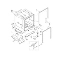 KitchenAid KUDT03FTWH1 tub and frame parts diagram