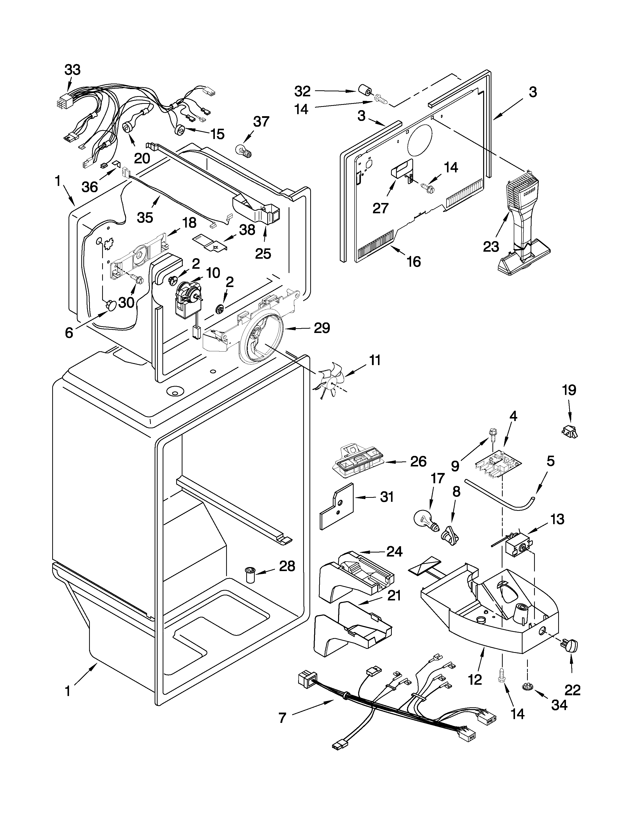 Gladiator GARF19XXVK02 liner parts diagram