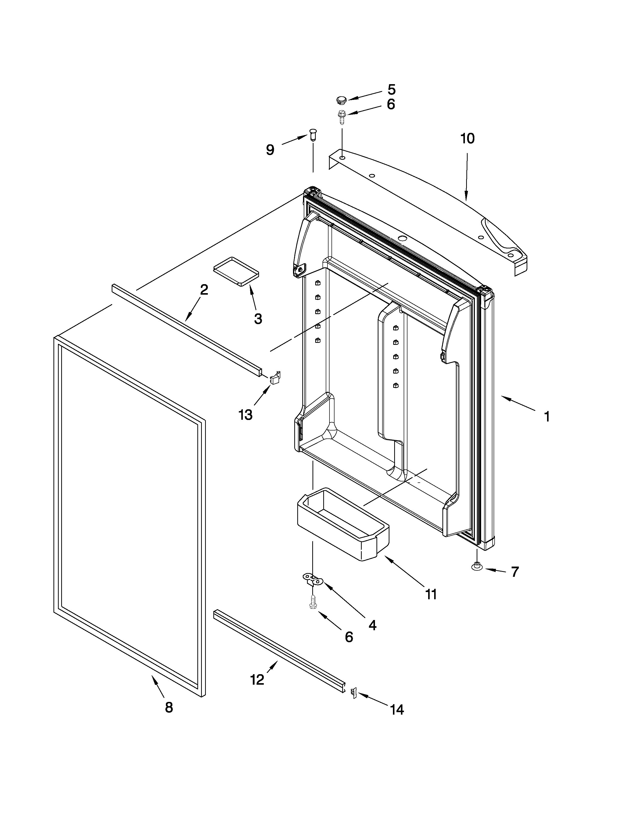 Gladiator GARF19XXVK02 bottom door parts diagram