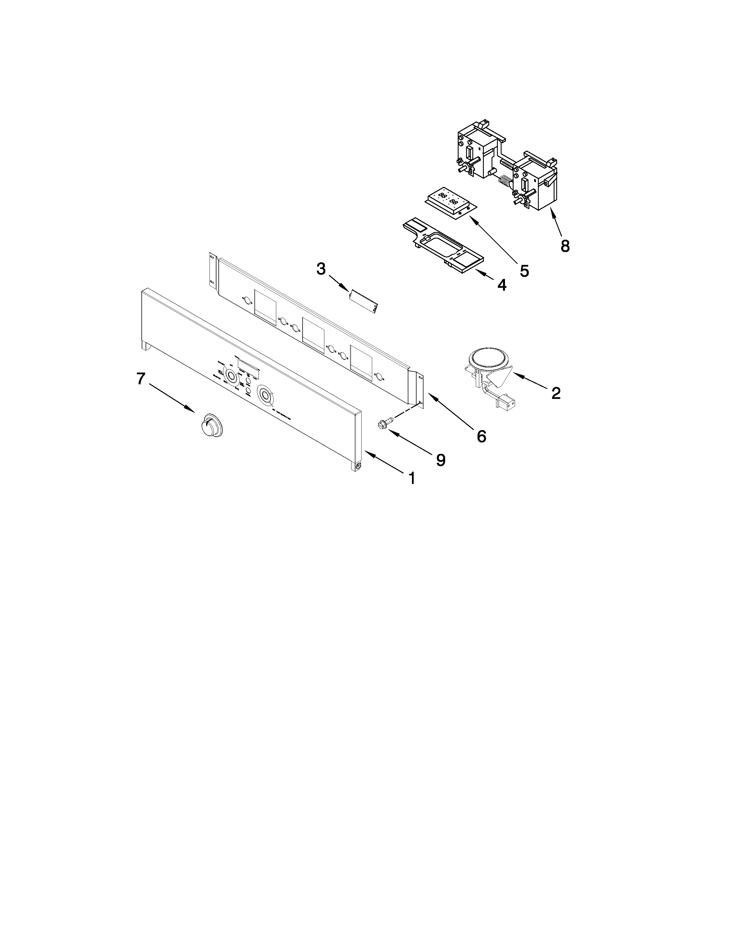 Ikea IBS330PWM00 control panel parts diagram