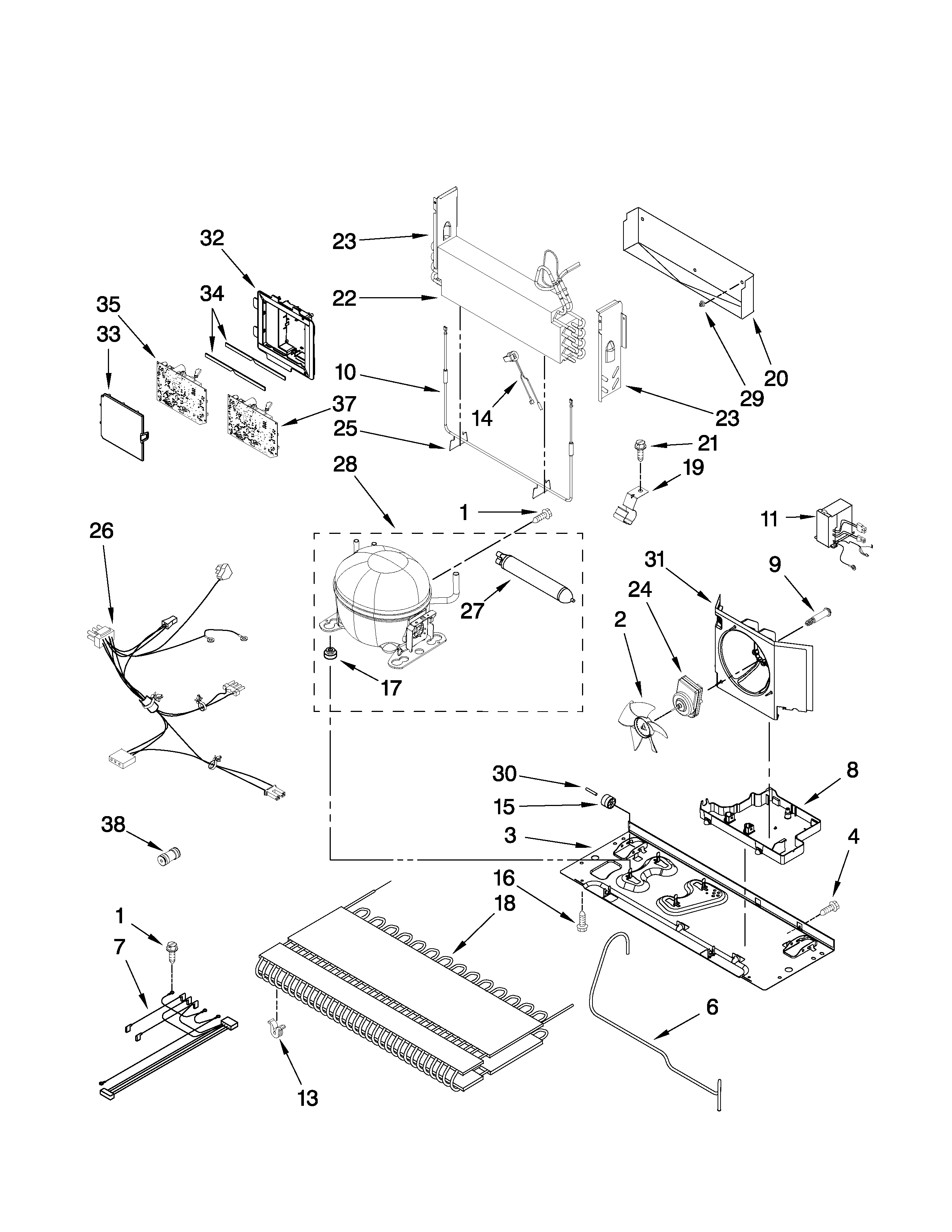 Whirlpool GI7FVCXWY01 unit parts diagram