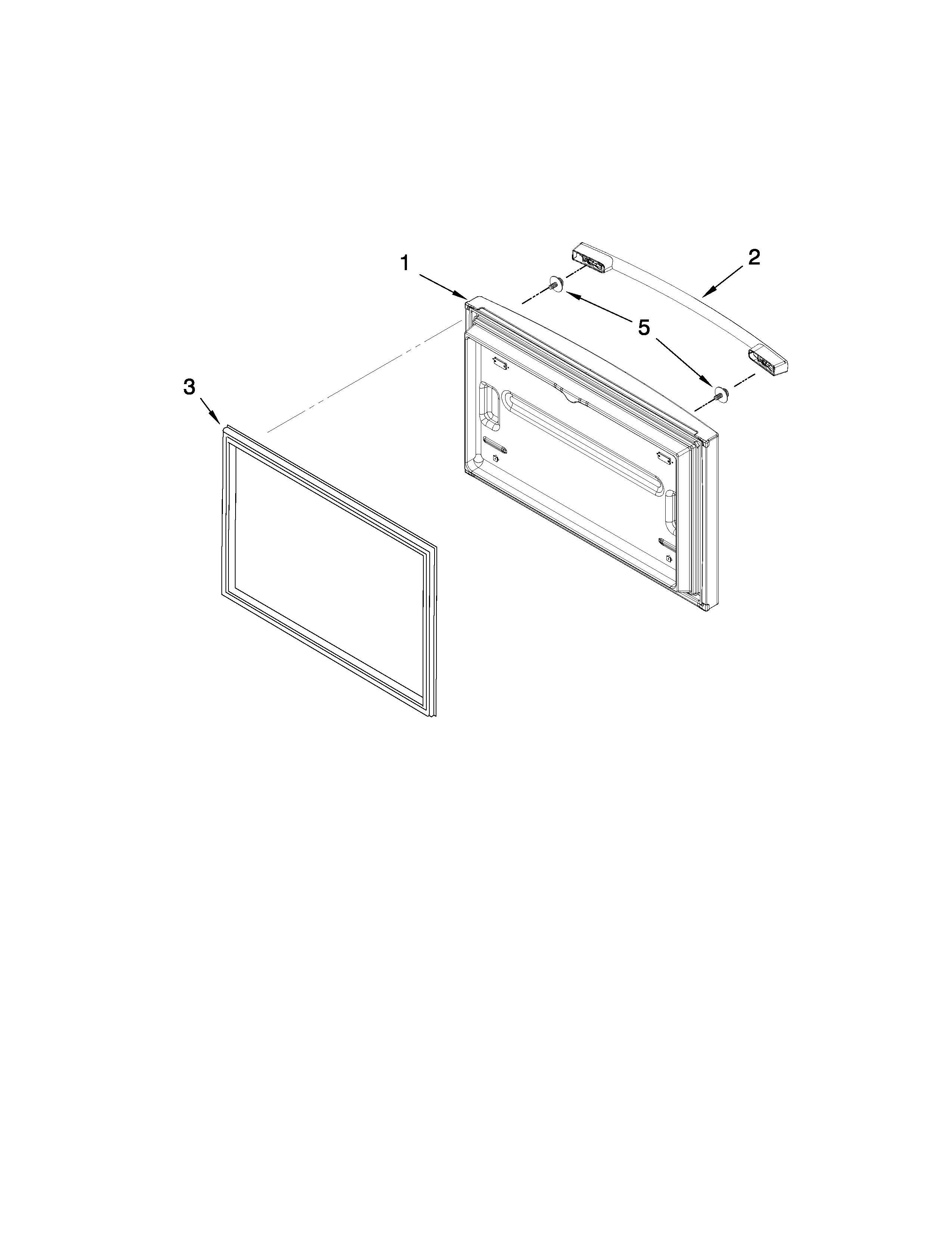 Whirlpool GX5SHDXVD01 freezer door parts diagram