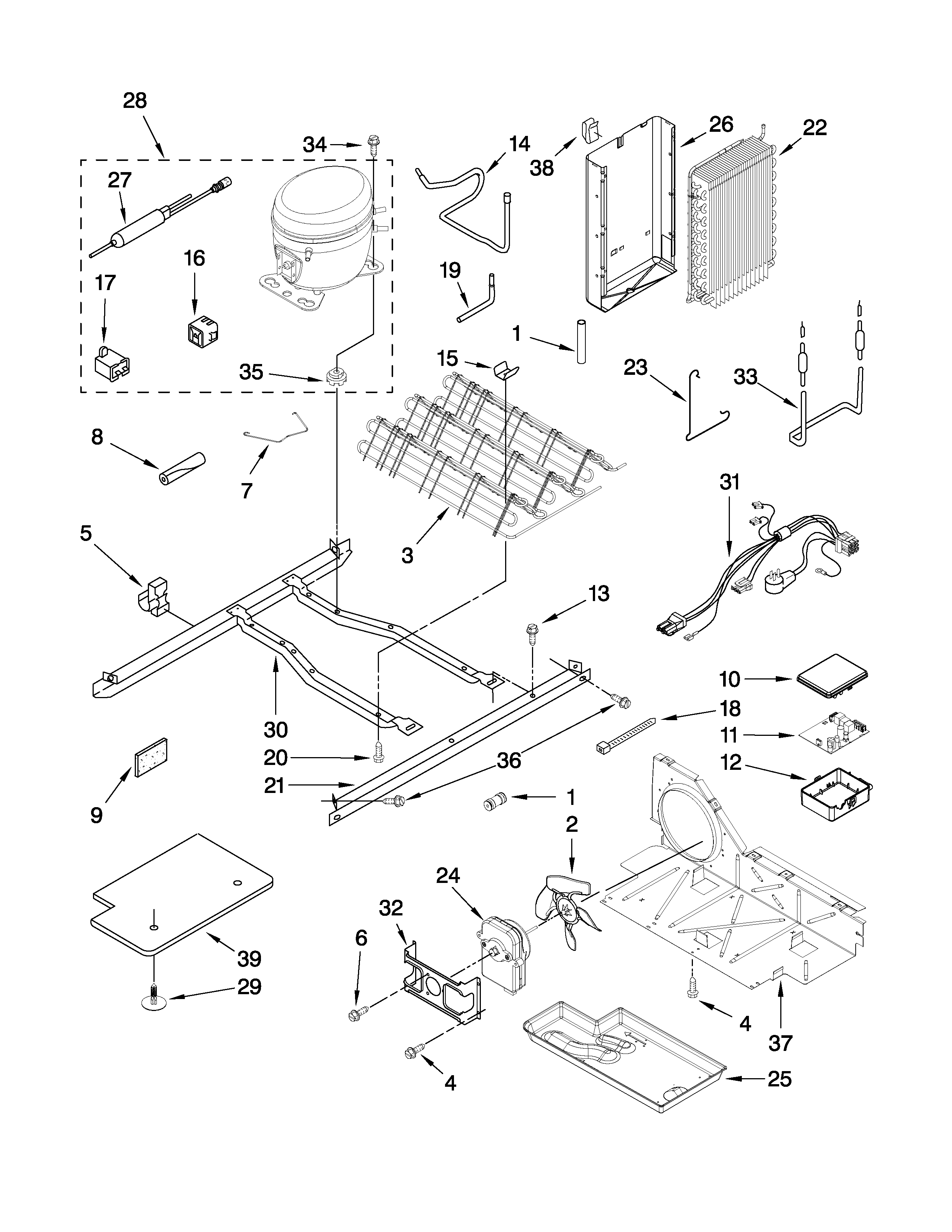 Whirlpool BRS62BBBNA00 unit parts diagram