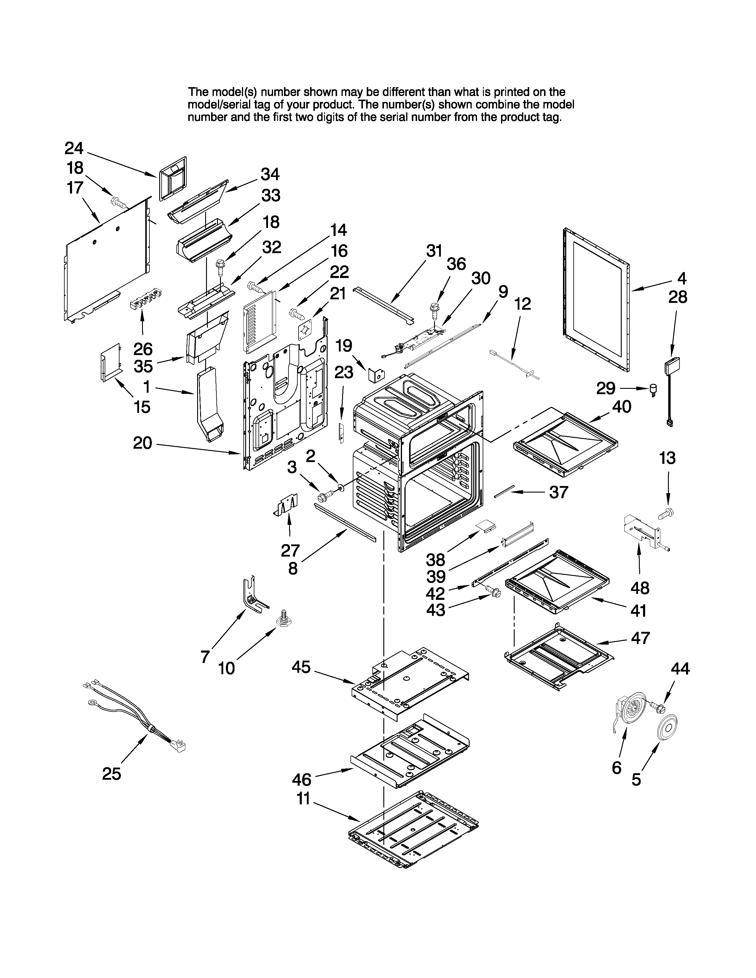 Jenn-Air JGR8890ADP21 chassis parts diagram