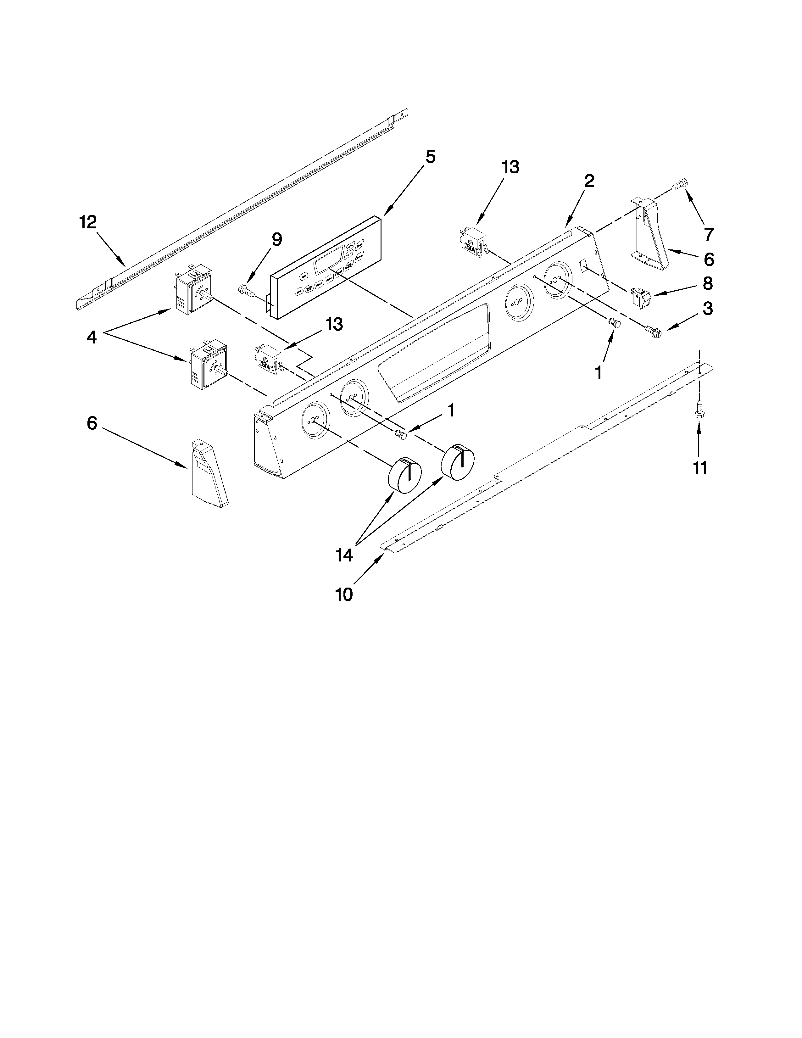 Ikea ISE630WS00 control panel parts diagram