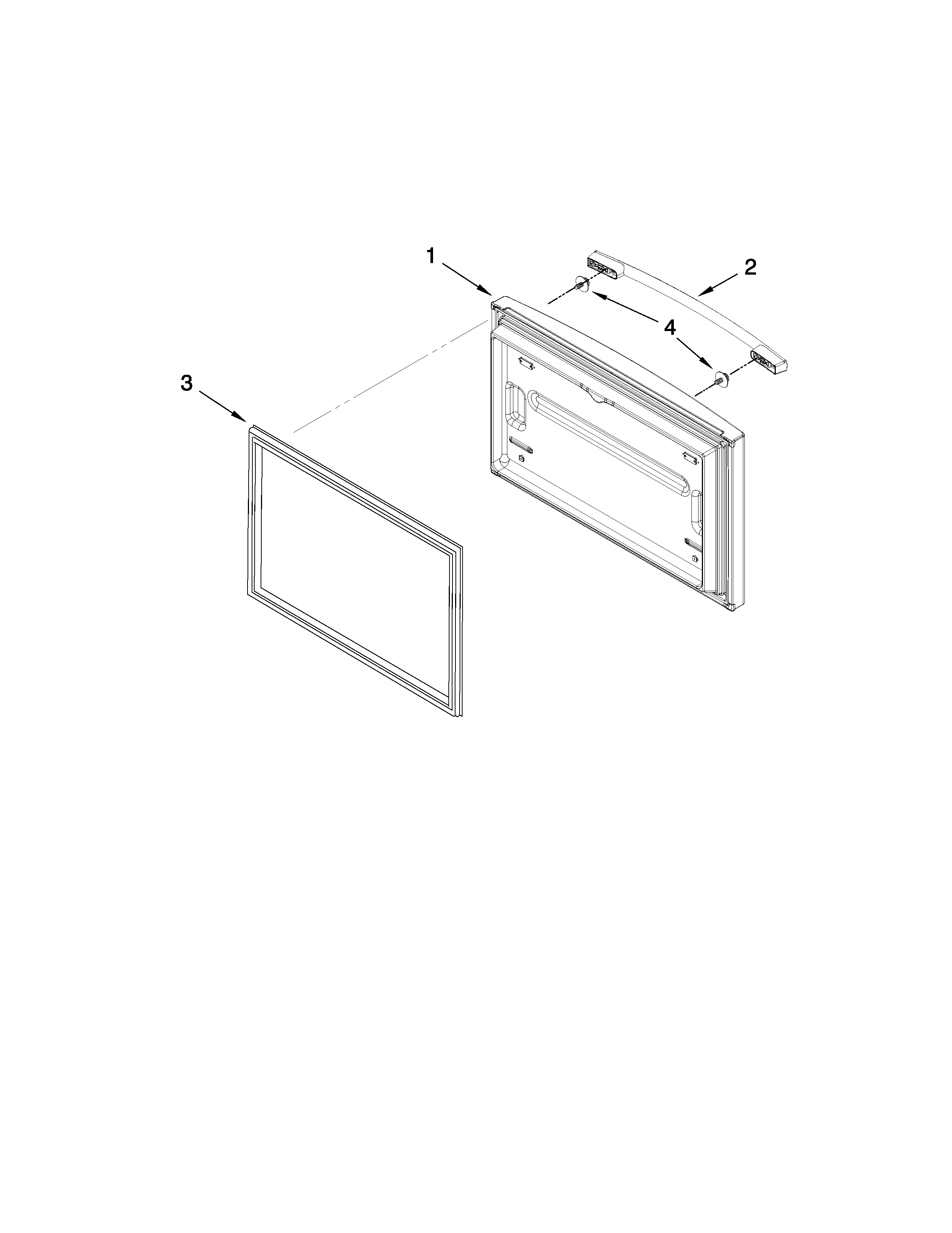 Whirlpool GX5FHTXVQ01 freezer door parts diagram