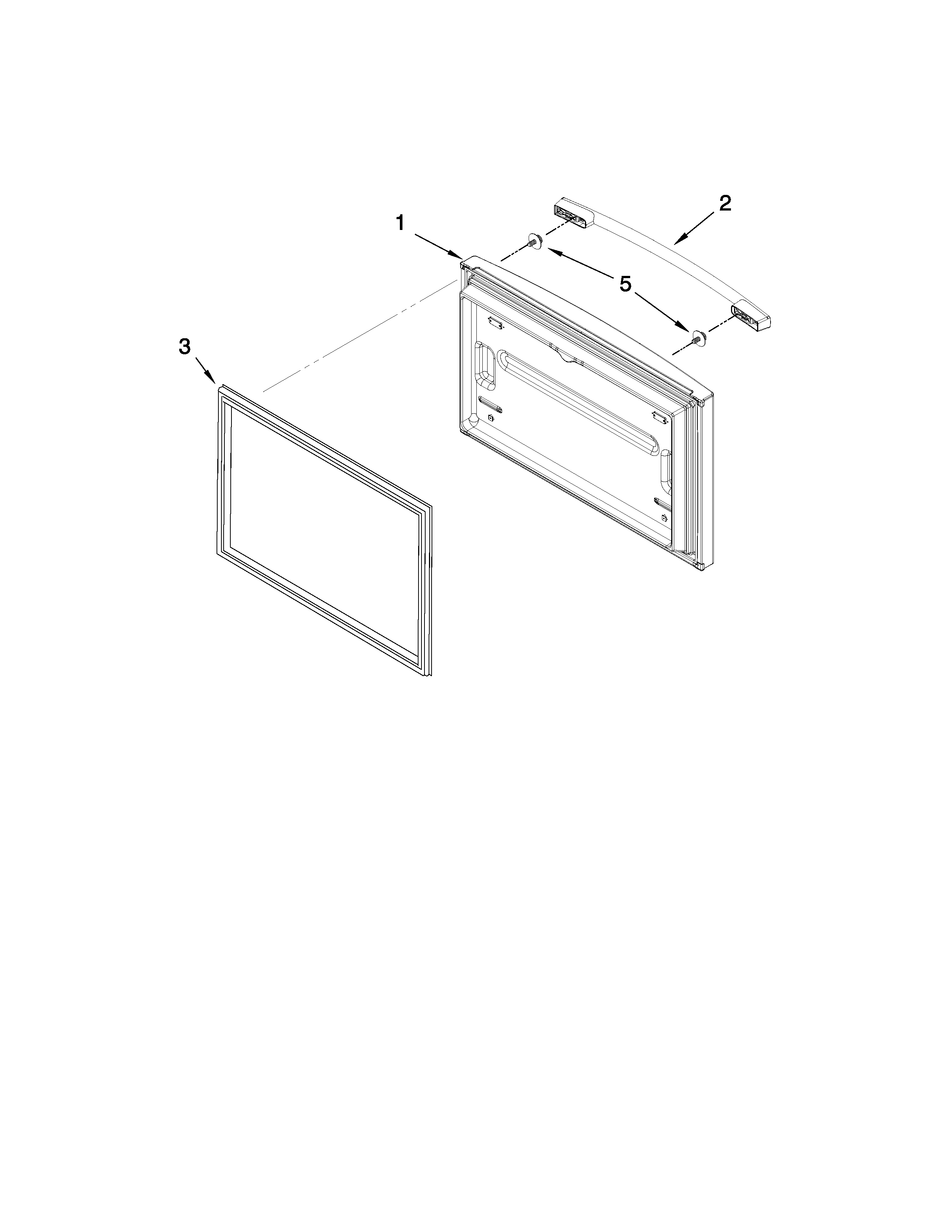 Whirlpool GX5SHTXVQ01 freezer door parts diagram