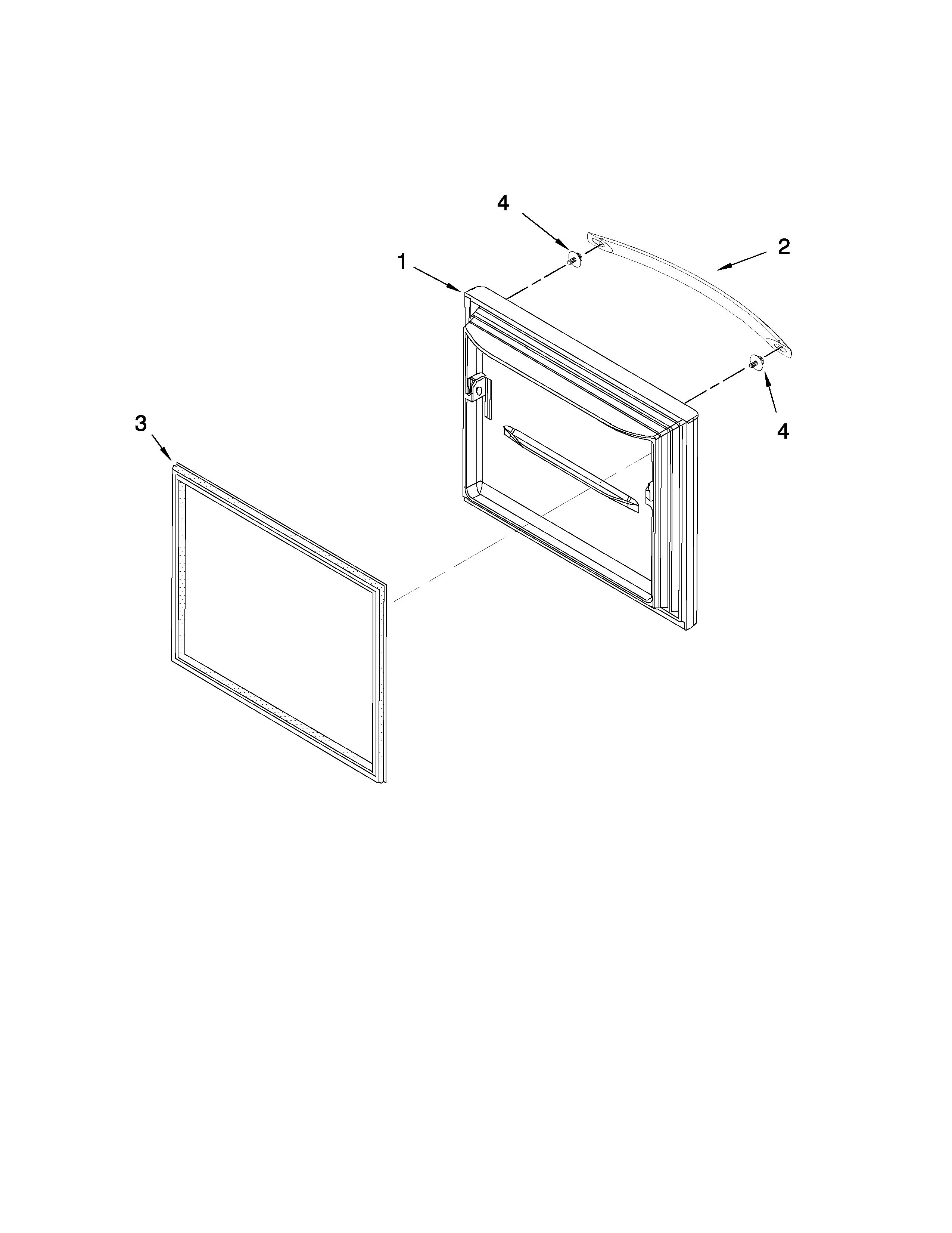Whirlpool GB2FHDXWS00 freezer door parts diagram