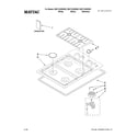 Maytag MGC7430WS00 cooktop, burner and grate parts diagram