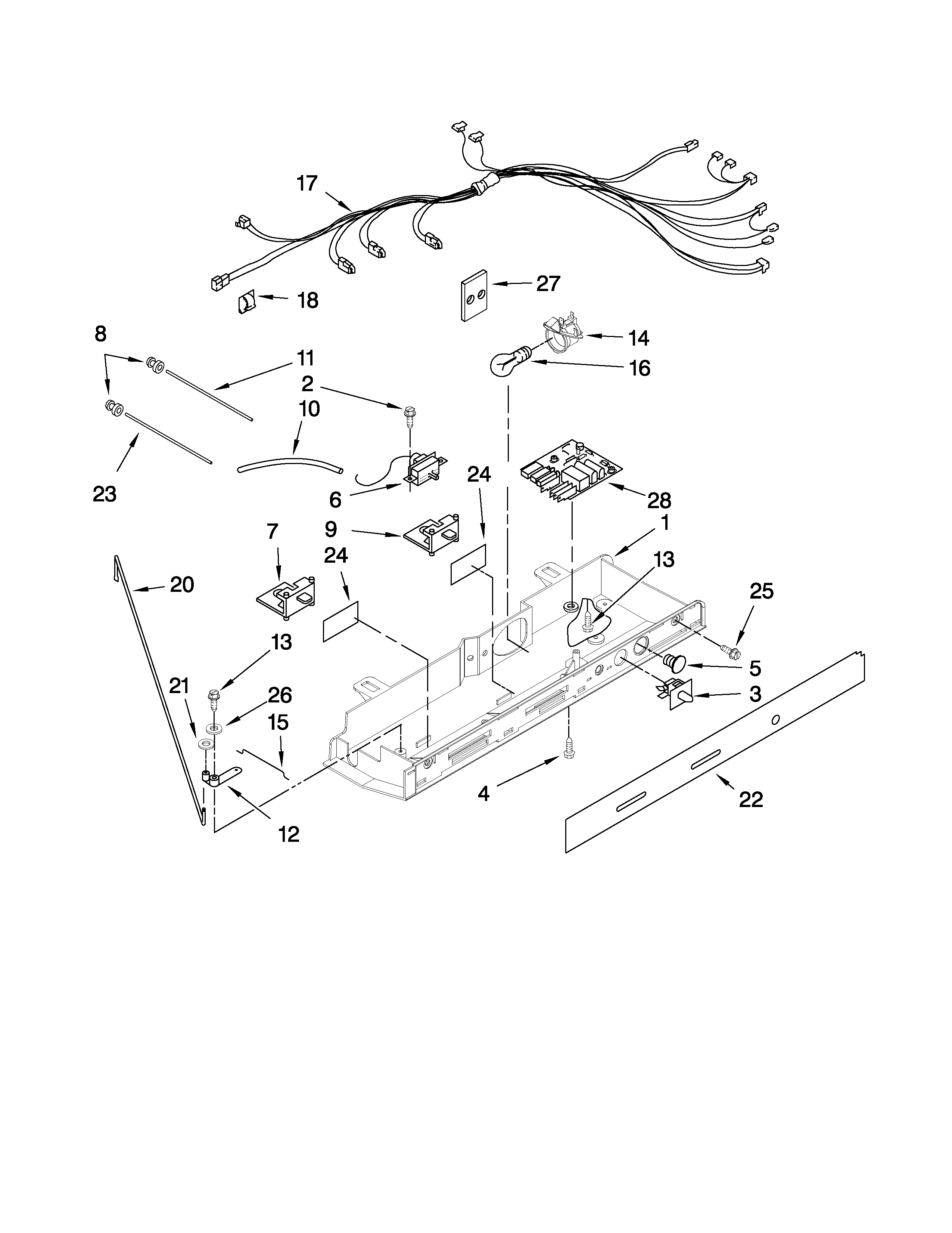 Maytag MSD2553WEB00 control parts diagram