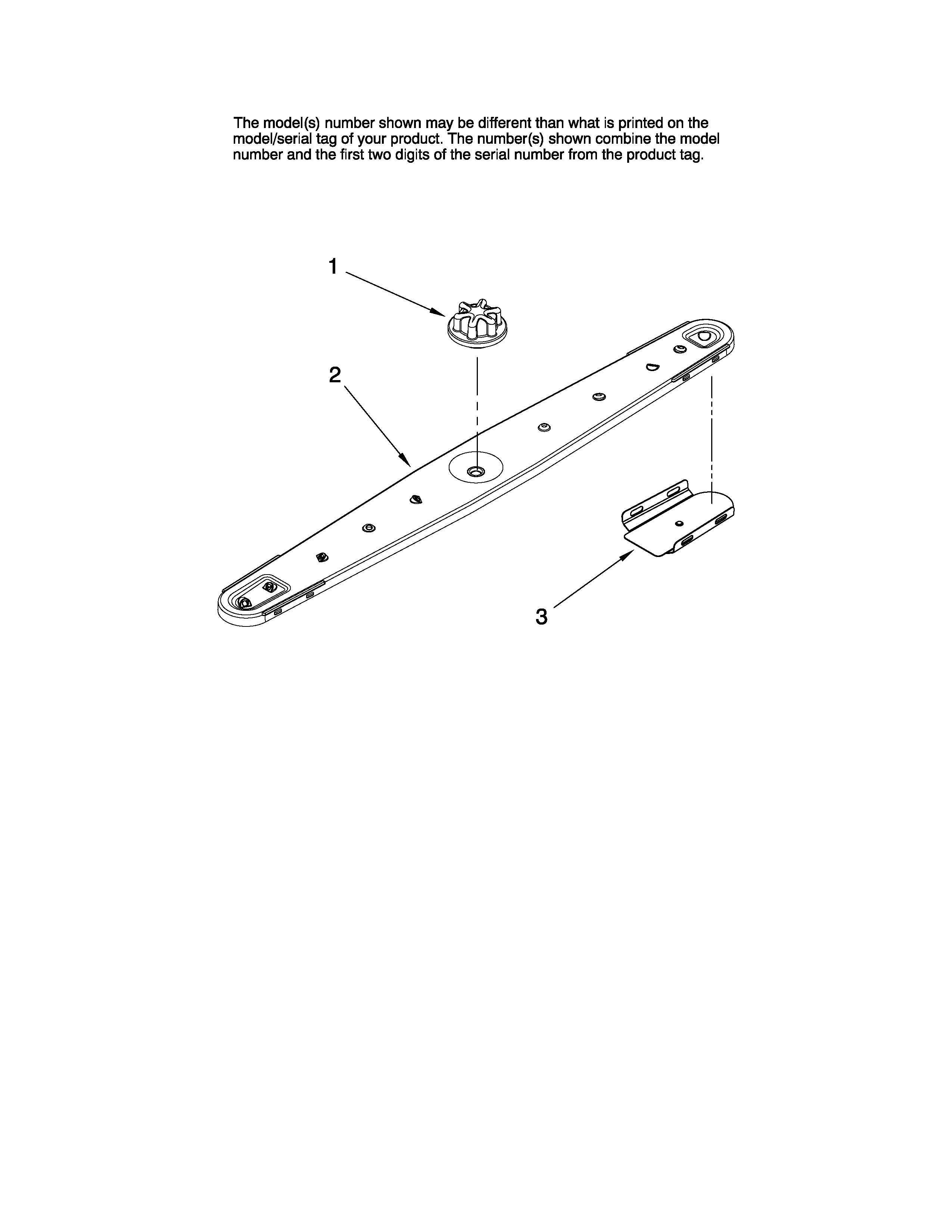 Maytag MDBTT60AWB0 lower washarm parts diagram