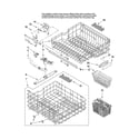 Maytag MDB6701AWB3 upper and lower rack parts diagram