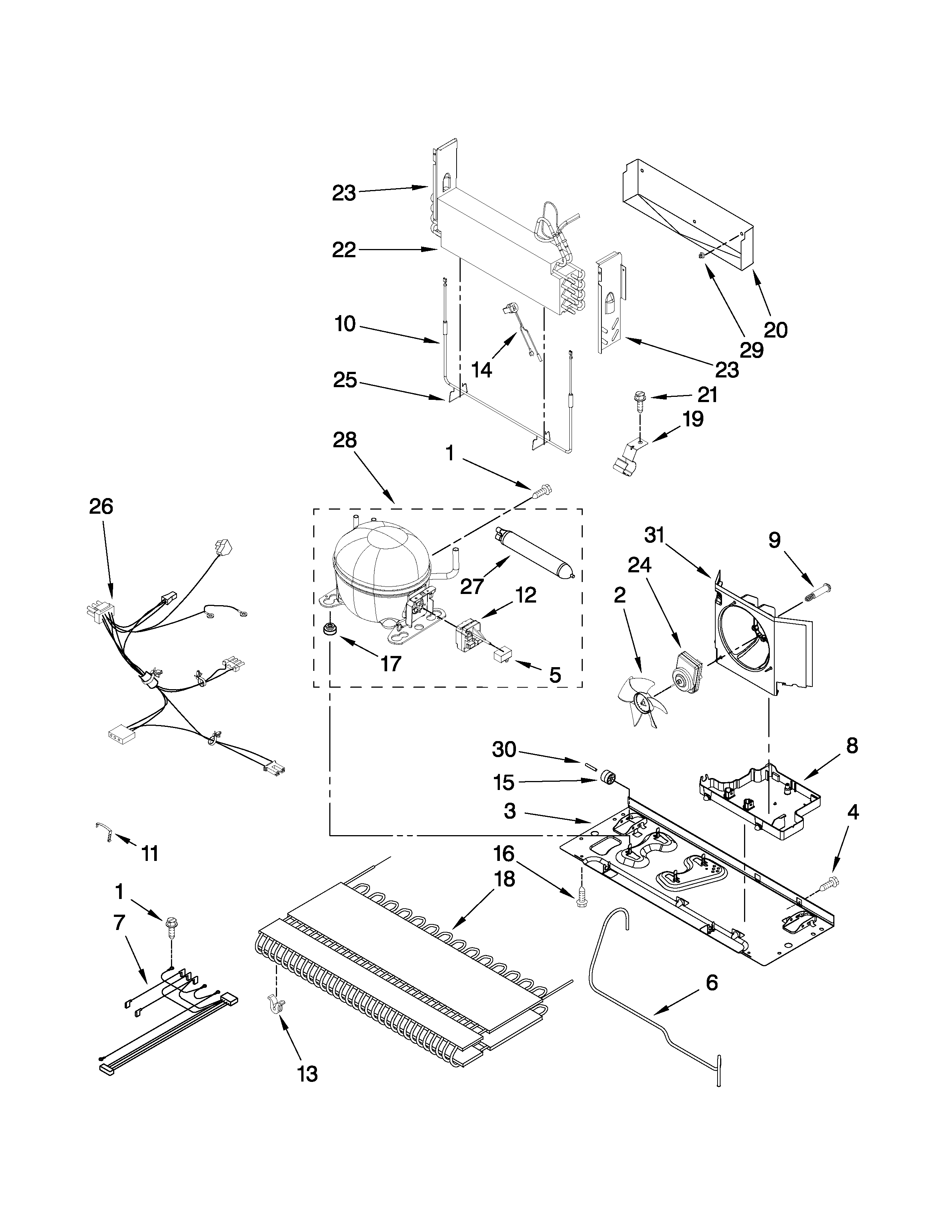 Jenn-Air JFI2089AEP4 unit parts diagram
