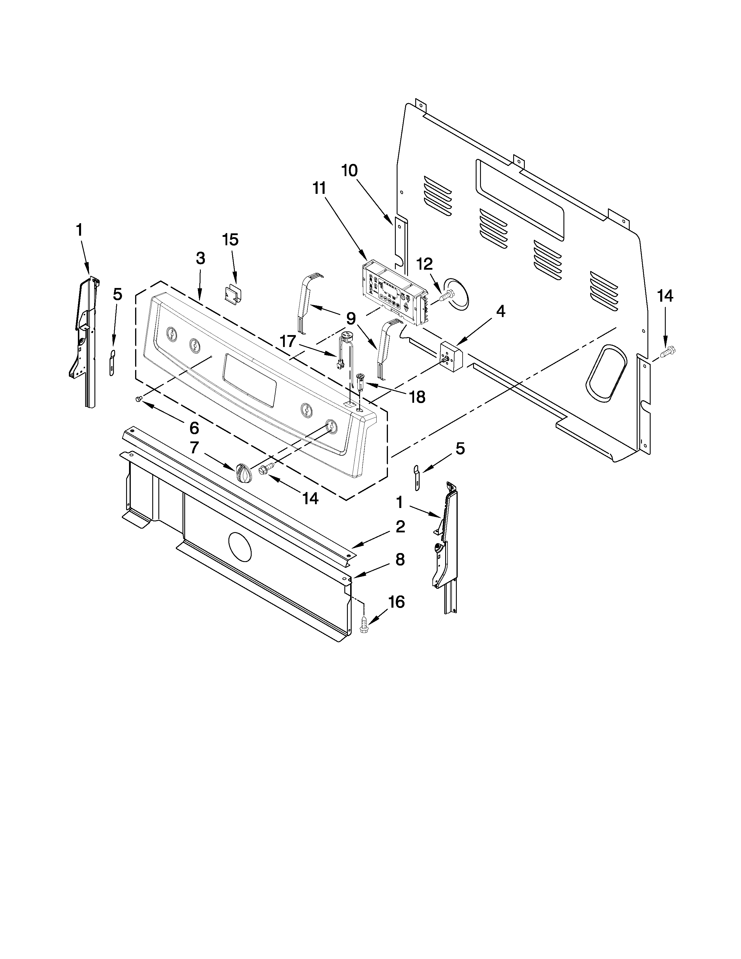 Maytag YMER7662WS1 control panel parts diagram