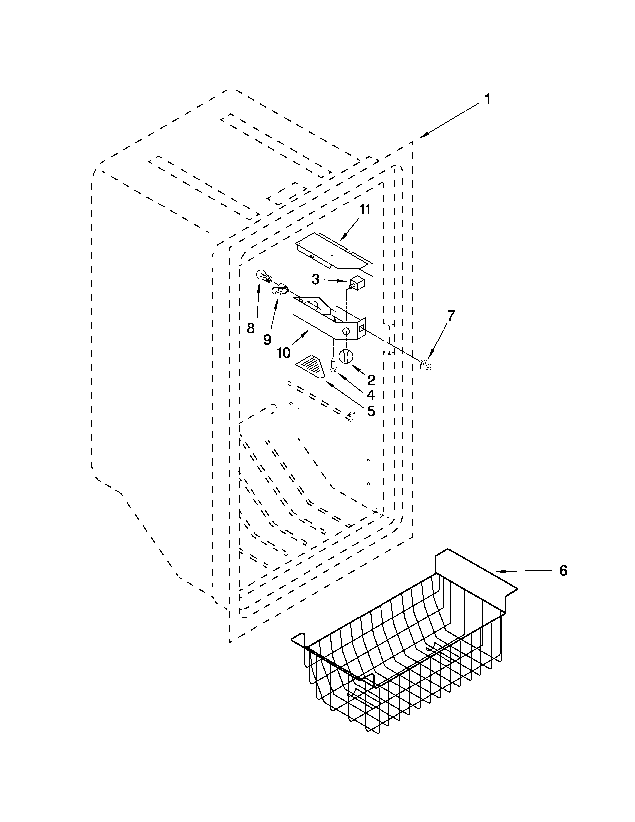 Amana AQU2003TRW04 liner parts diagram