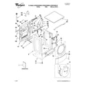 Whirlpool WFW9750WW00 top and cabinet parts diagram