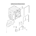 Maytag MDBH945AWB1 tub and frame parts diagram