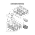 Maytag MDBH945AWB1 upper and lower rack parts diagram
