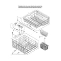 Maytag MDBH955AWB2 upper and lower rack parts diagram