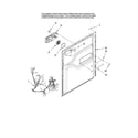 Maytag MDBH955AWW3 door and latch parts diagram