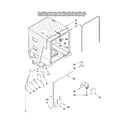 Maytag MDBS561AWW3 tub and frame parts diagram
