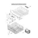 Maytag MDBS561AWW3 upper and lower rack parts diagram