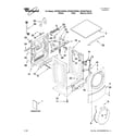 Whirlpool WFW9470WR00 top and cabinet parts diagram