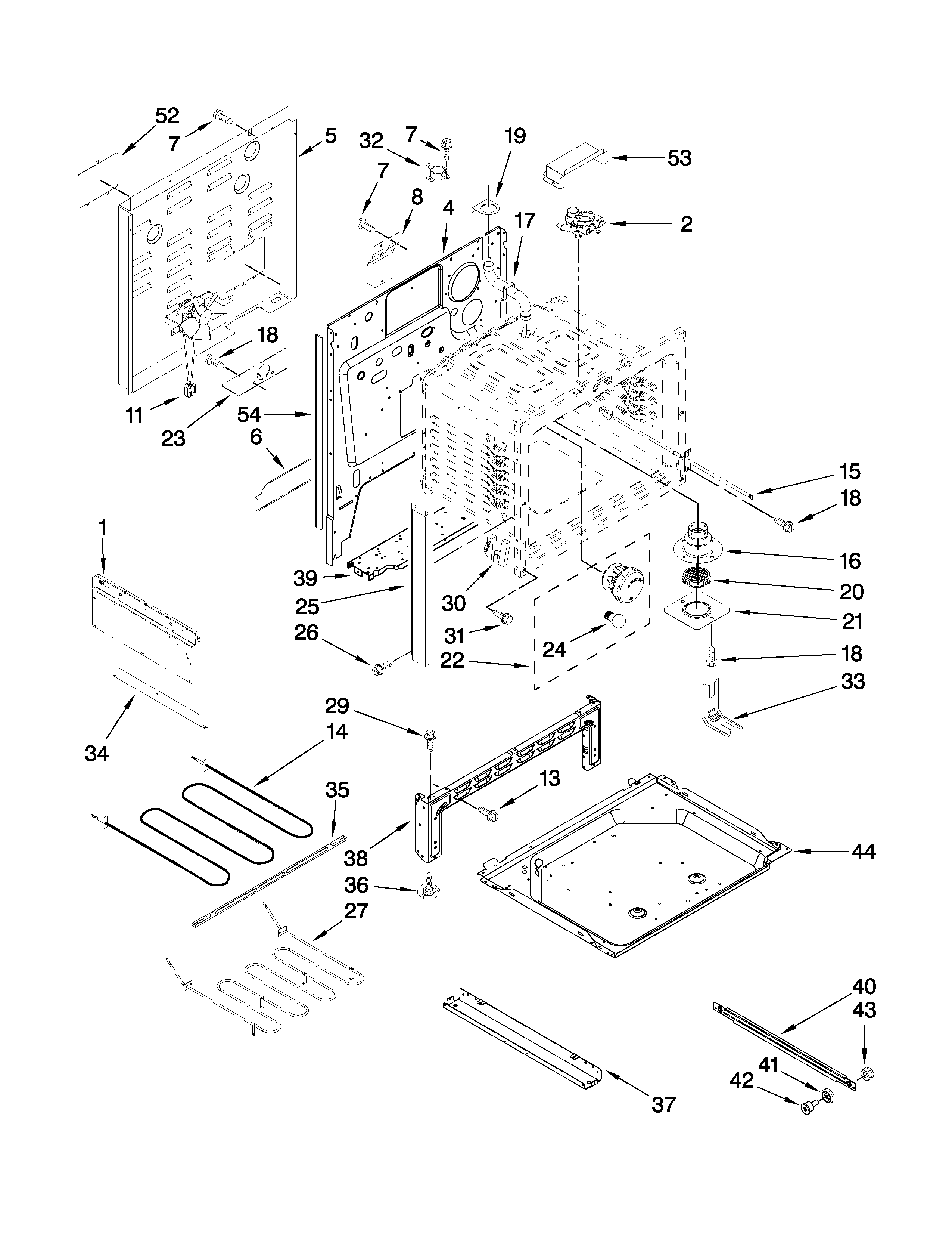 Whirlpool GY397LXUS02 chassis parts diagram