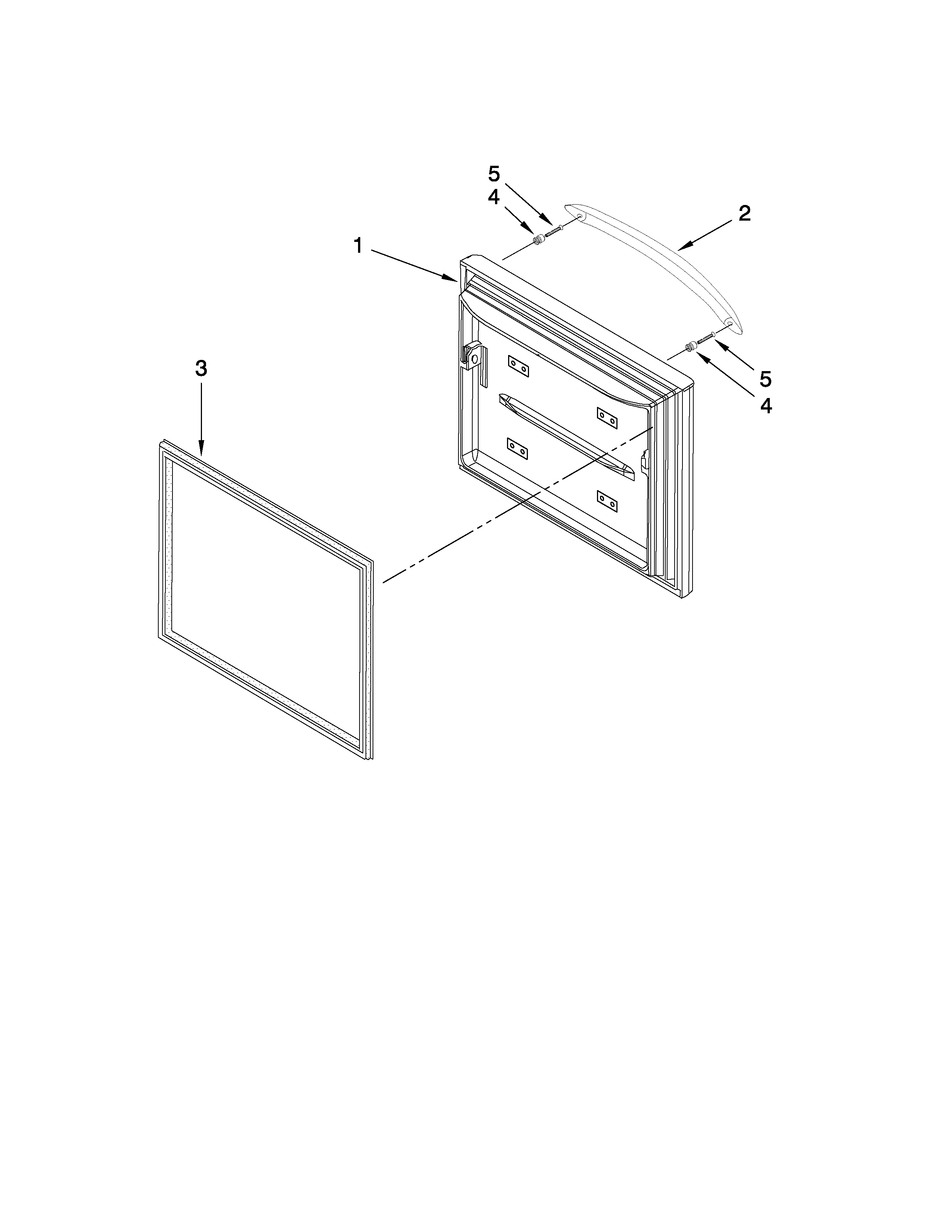 KitchenAid KBFS25EVMS1 freezer door parts diagram