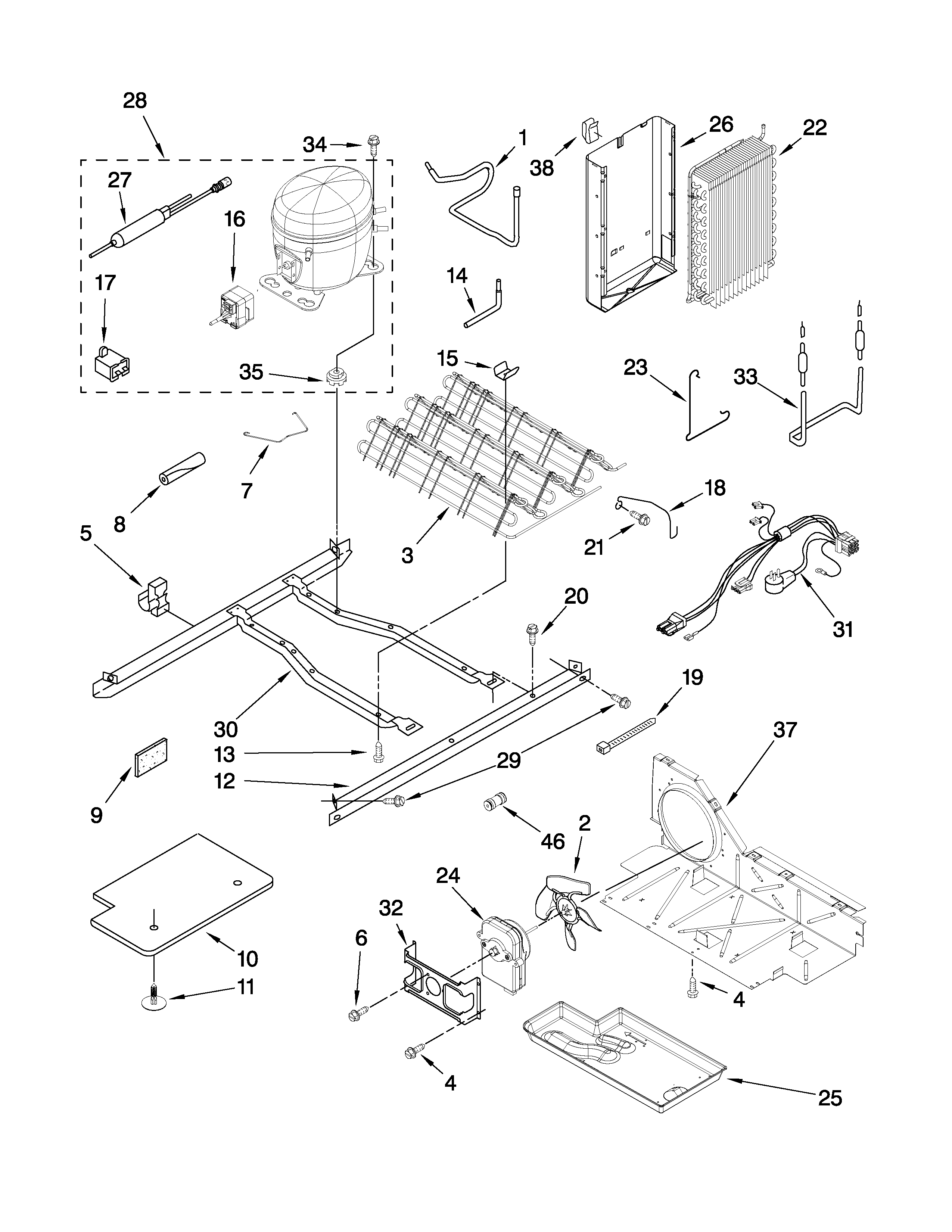 Whirlpool BRS62ARANA01 unit parts diagram