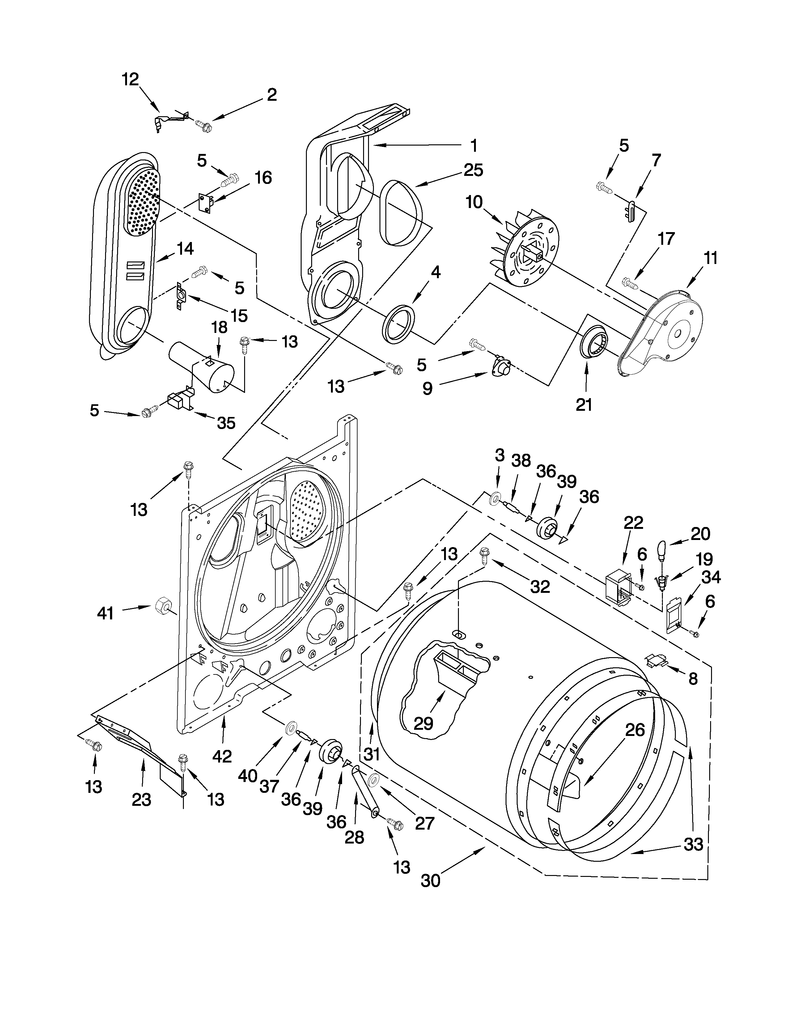 Amana NGD4800VQ1 bulkhead parts diagram