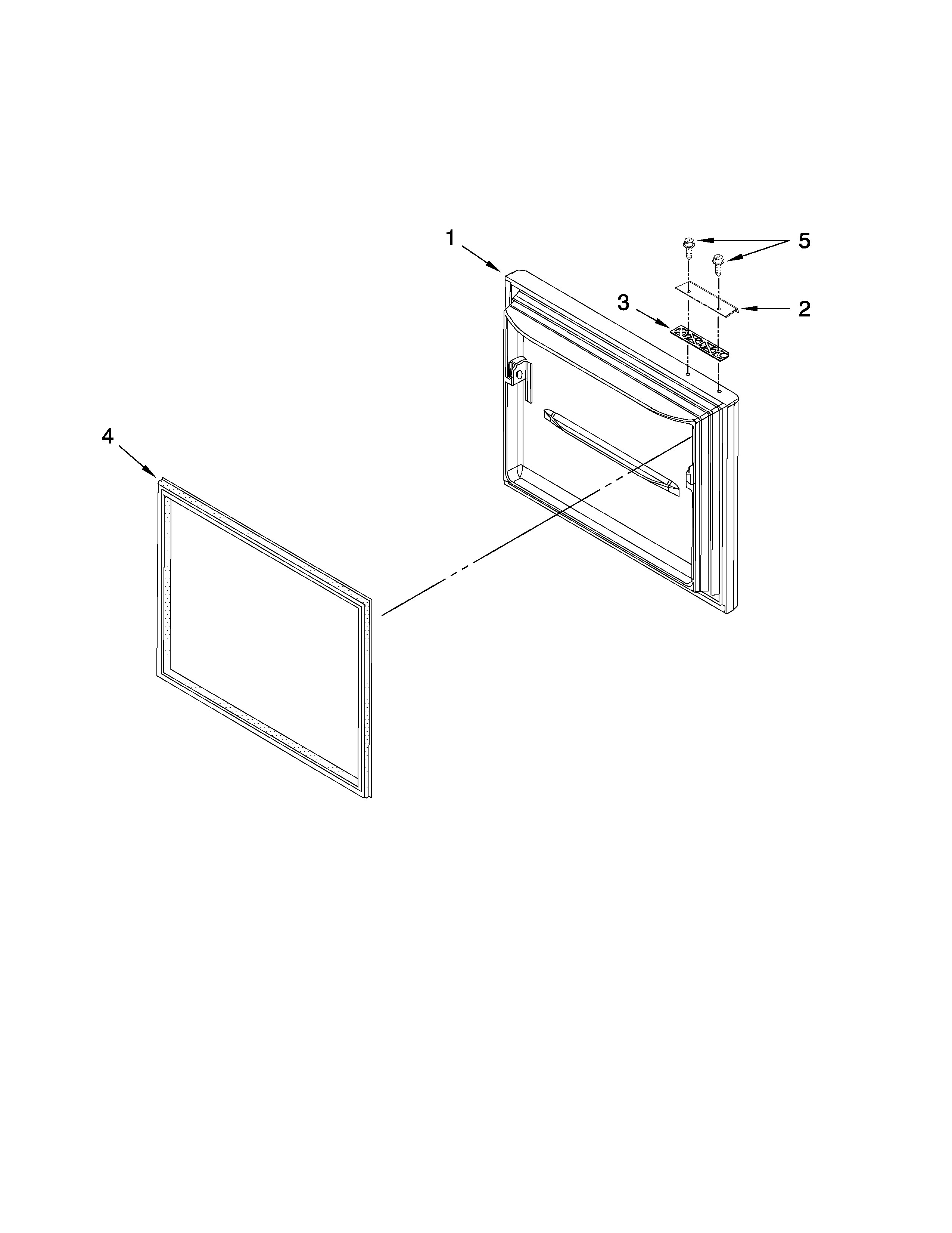 Amana ABR192ZFES4 freezer door parts diagram
