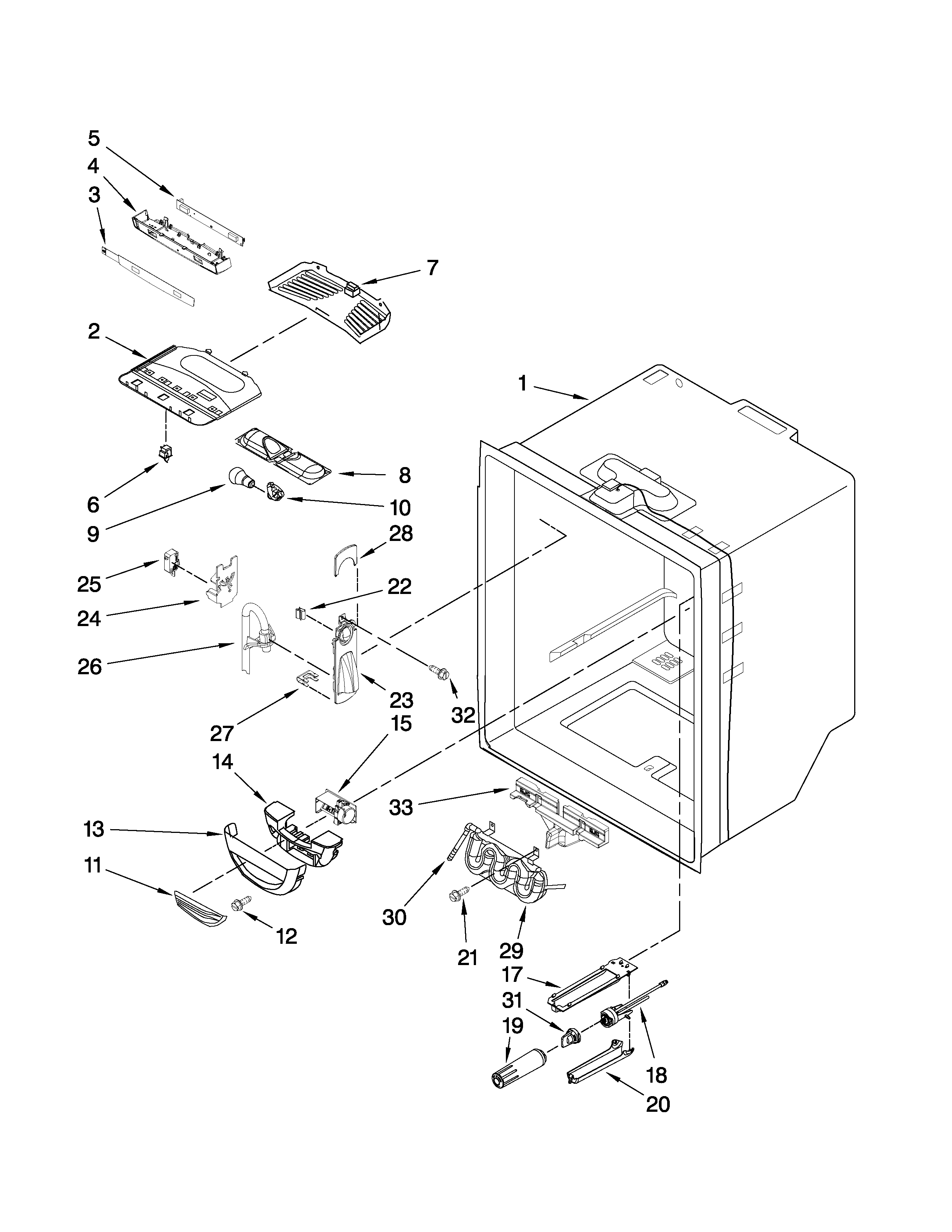 Jenn-Air JFC2089HEP5 refrigerator liner parts diagram