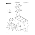 Jenn-Air JGCP636ADP12 cooktop, burner and grate parts diagram