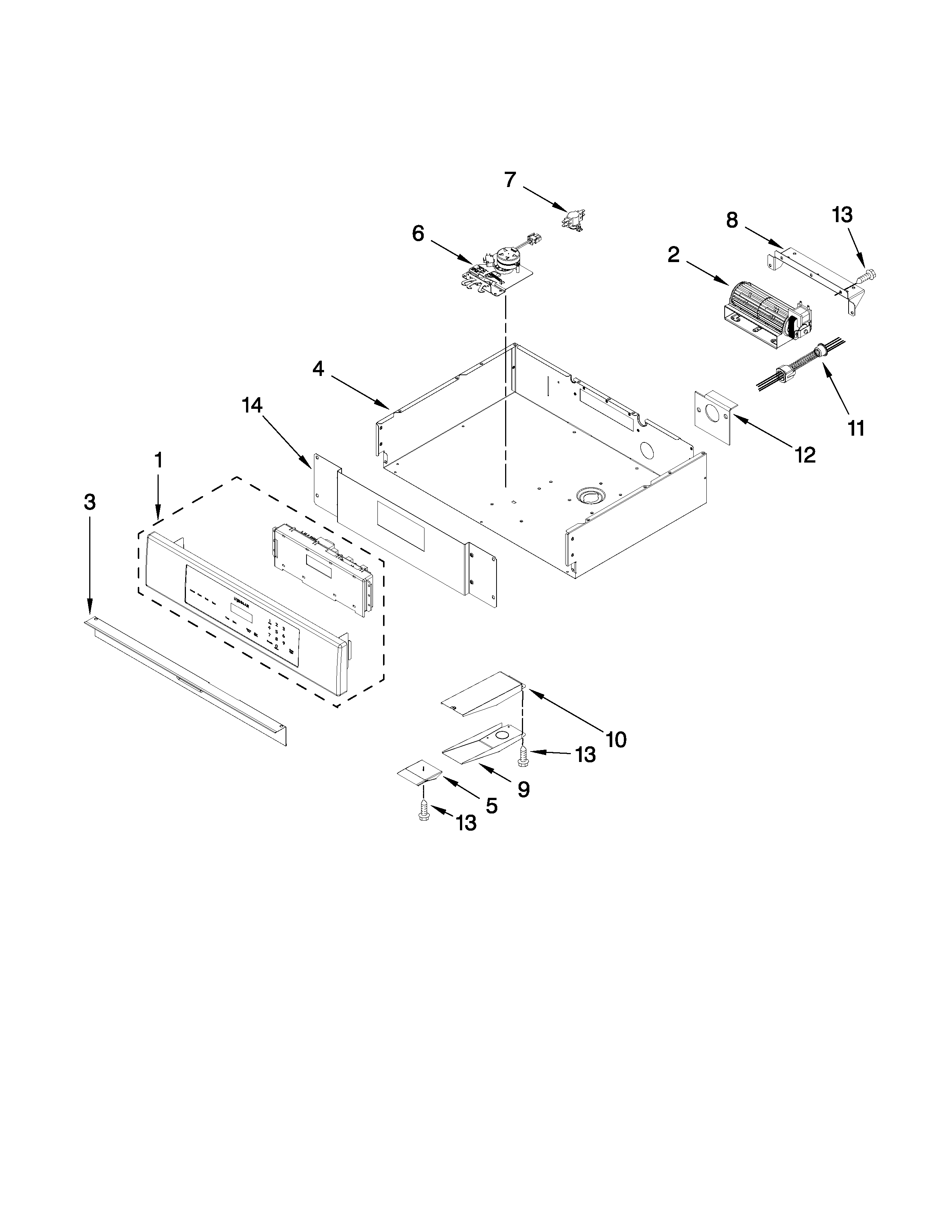 Maytag MEW5530DDB18 control panel parts diagram