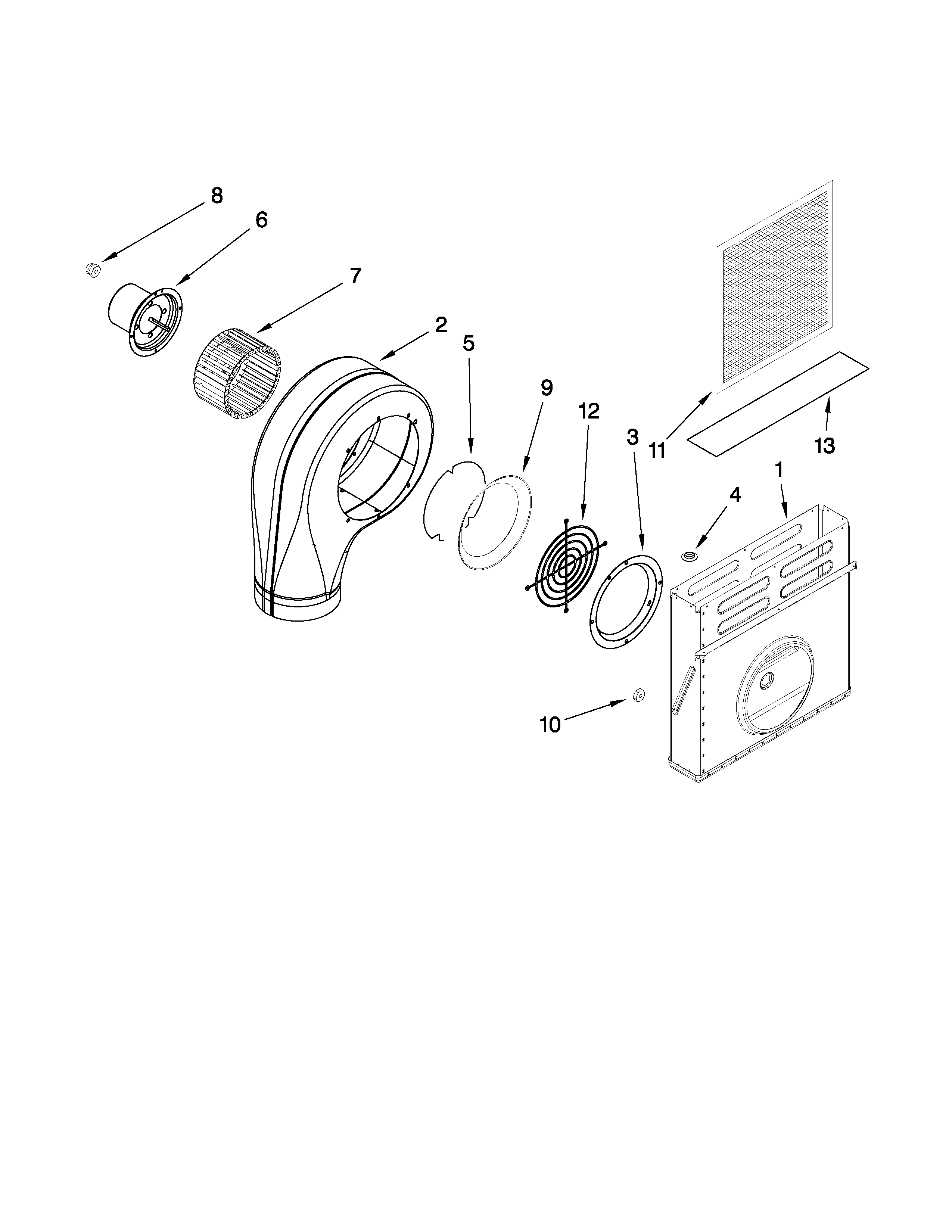 Jenn-Air CVEX4100B19 blower unit parts diagram