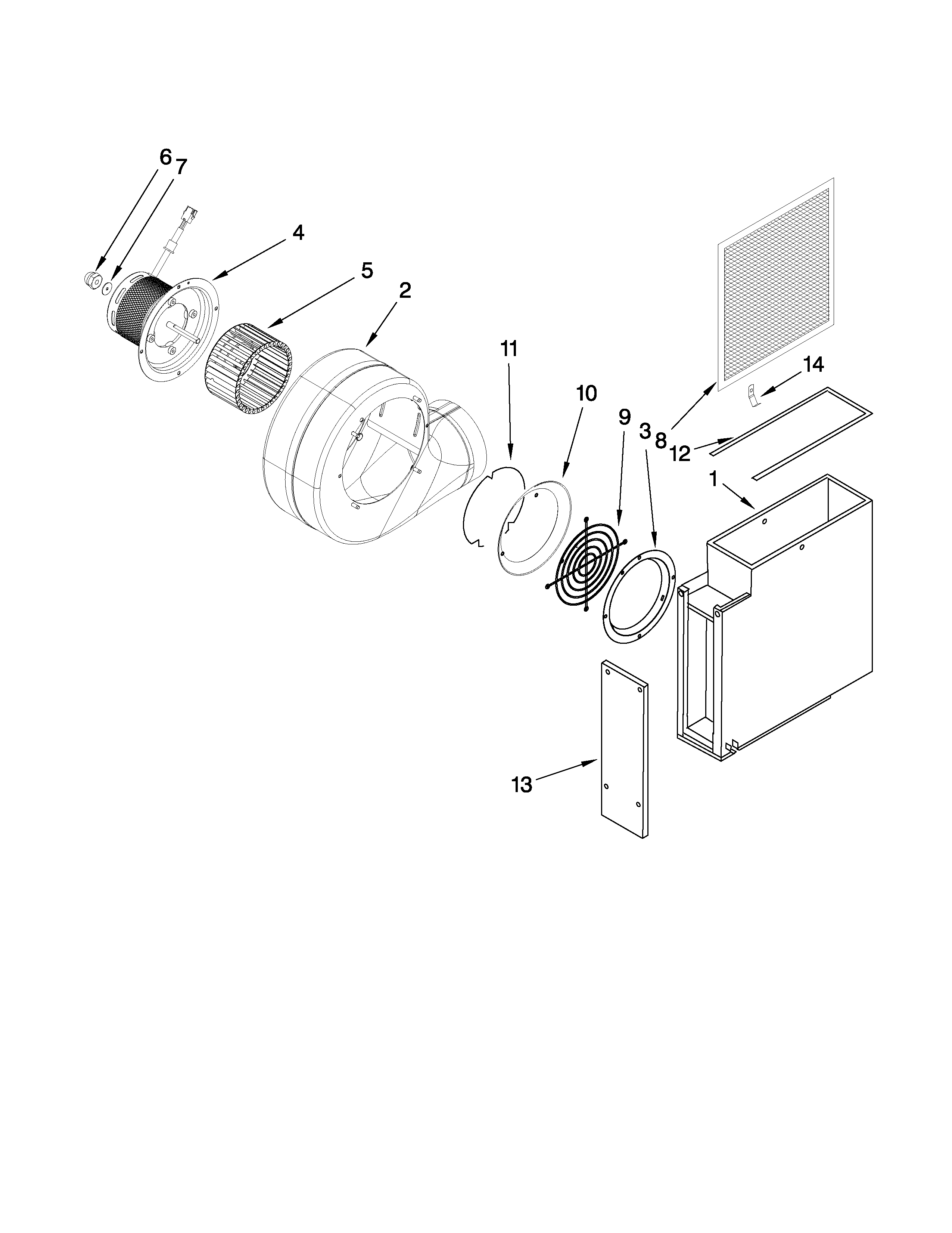 Jenn-Air JGD8430ADF15 blower unit parts diagram