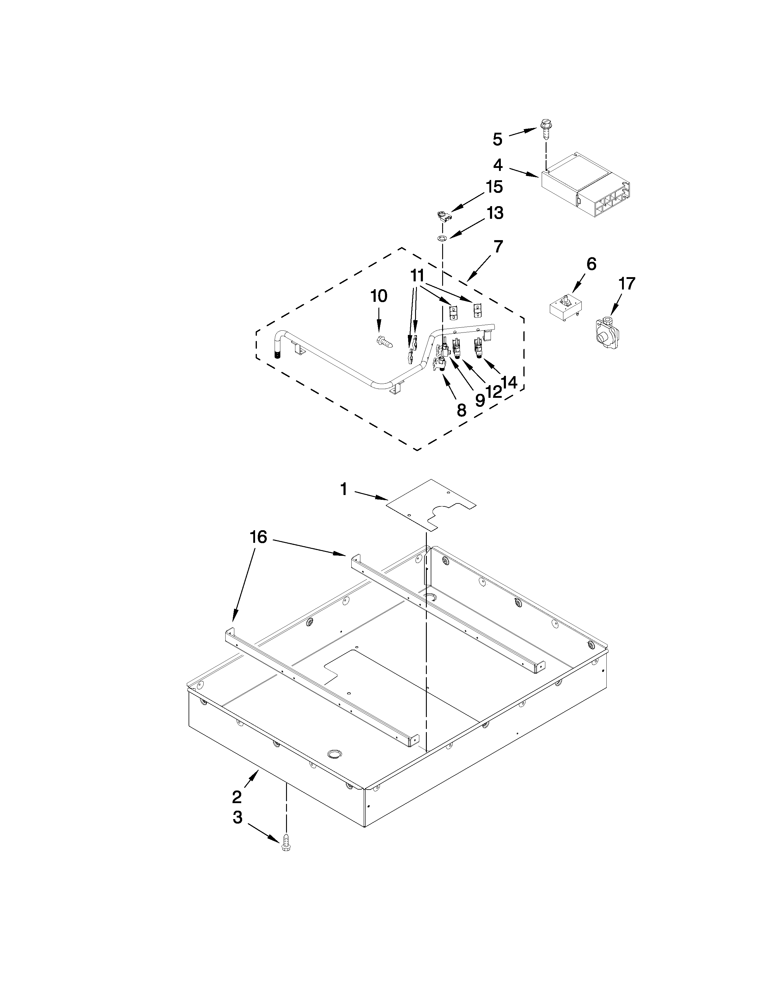 Jenn-Air JGD8430ADF15 burner box assembly diagram