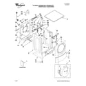 Whirlpool WFW9500TC03 top and cabinet parts diagram