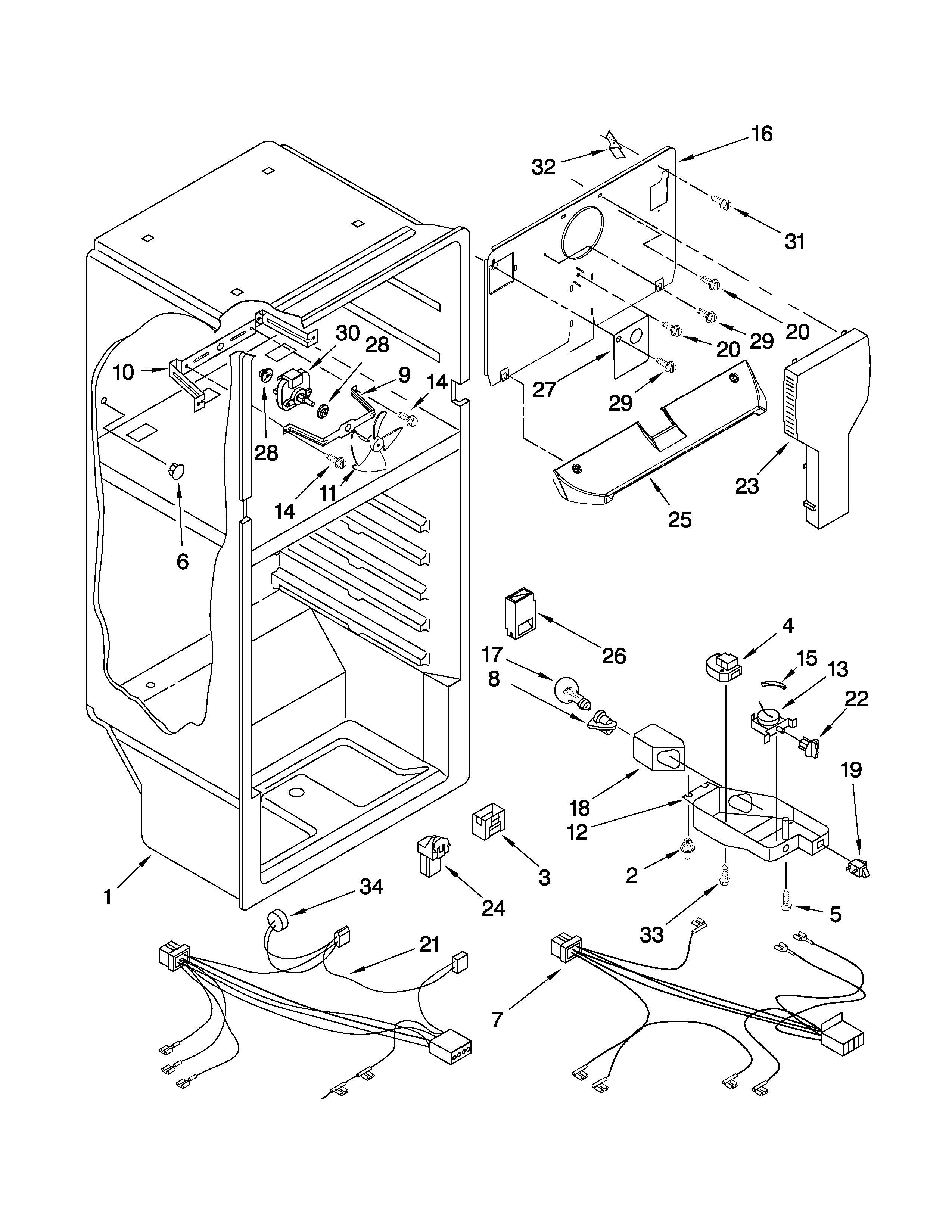 Kirkland ST14CKXSQ01 liner parts diagram