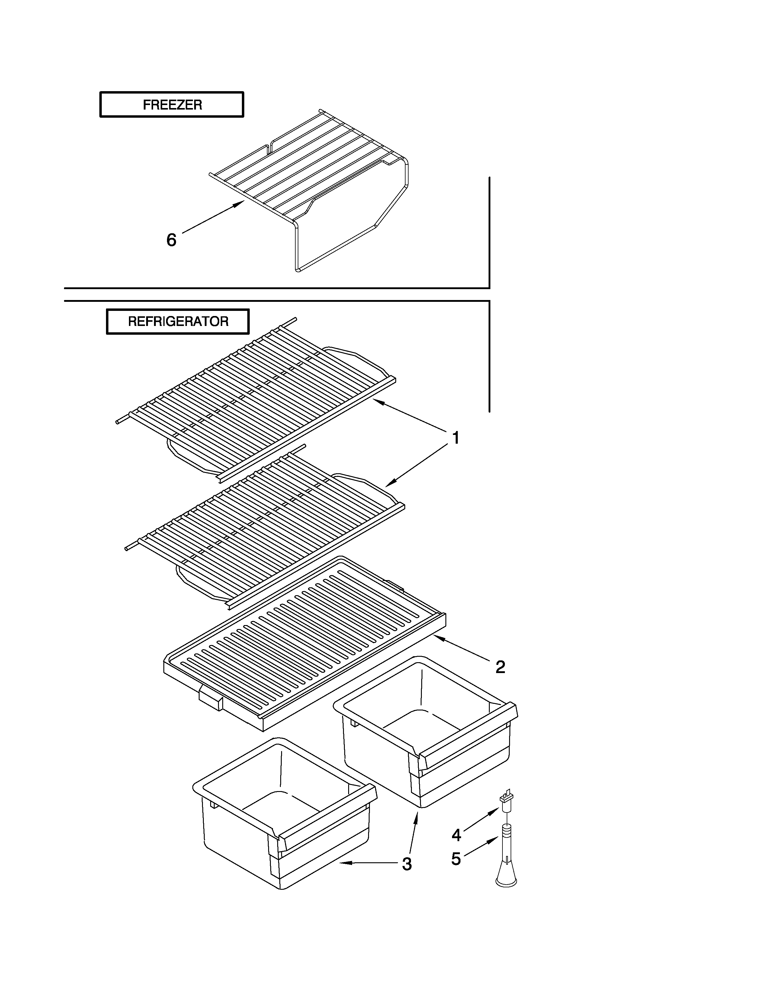 Kirkland ST14CKXSQ01 shelf parts diagram