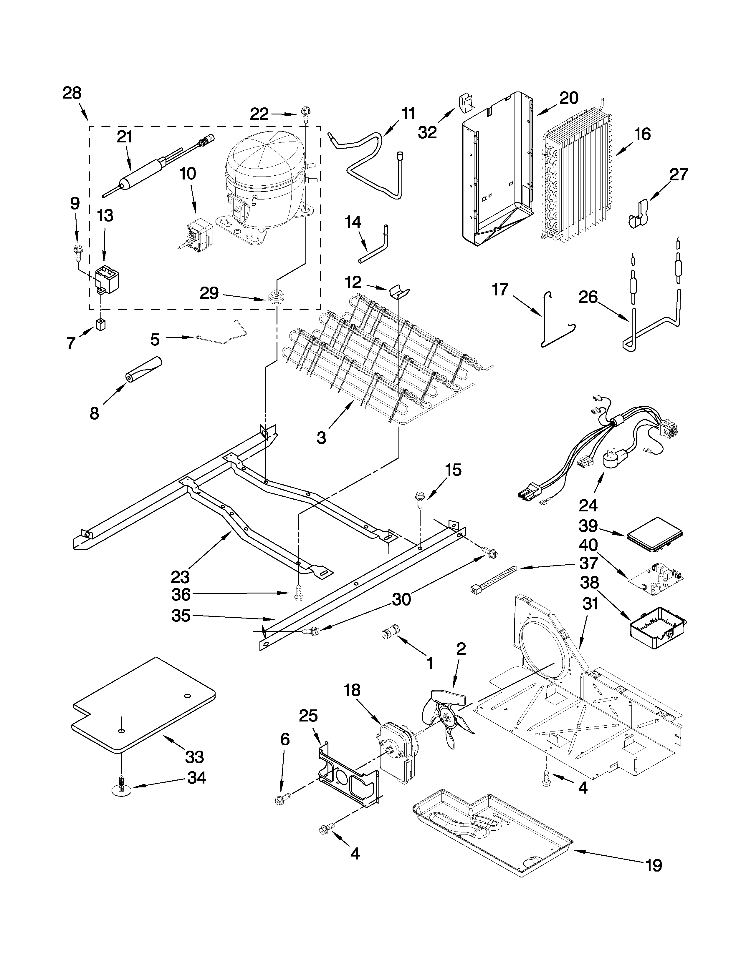Whirlpool ED2KHAXVS01 unit parts diagram