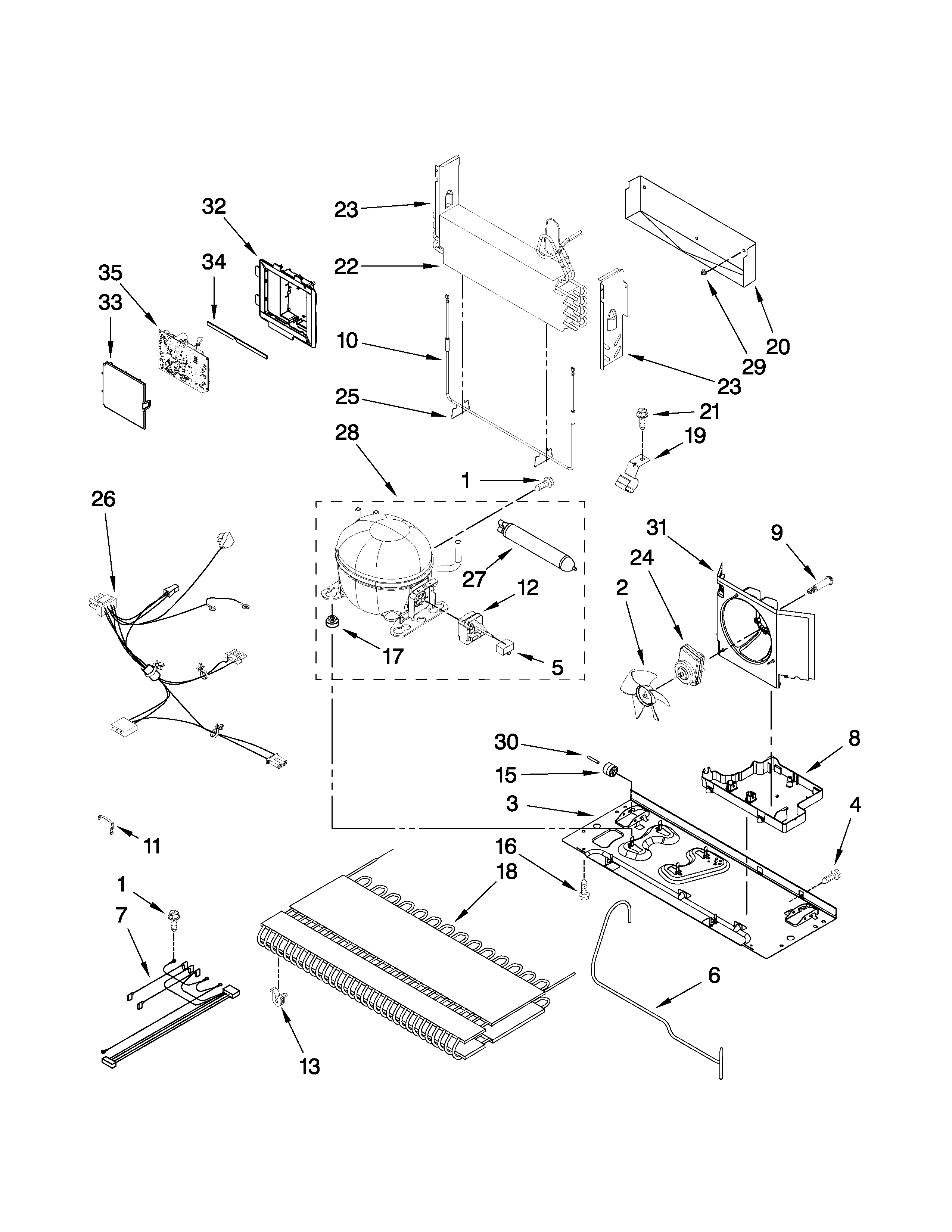 KitchenAid KBRS20EVMS2 unit parts diagram