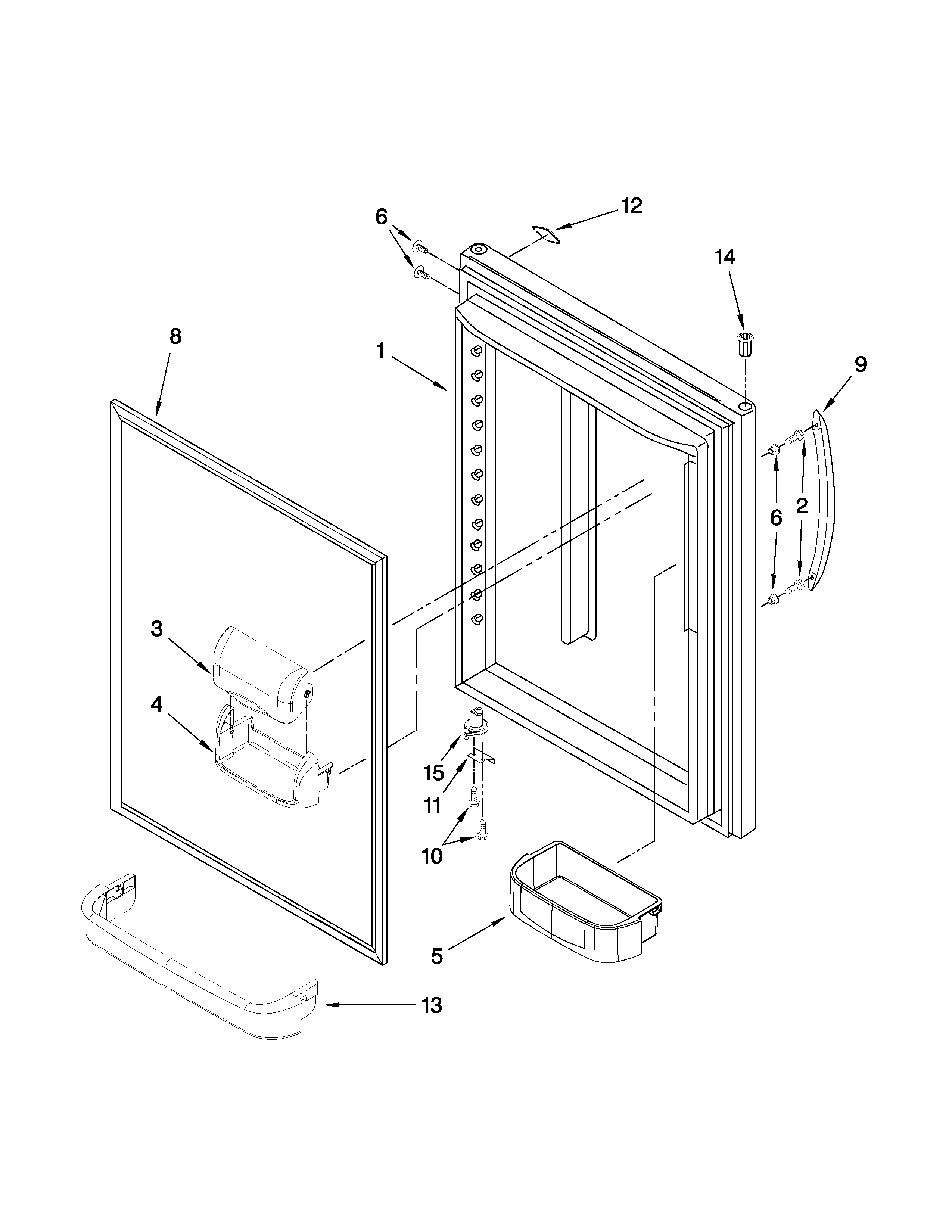 Maytag MBL2256KES4 refrigerator door parts diagram