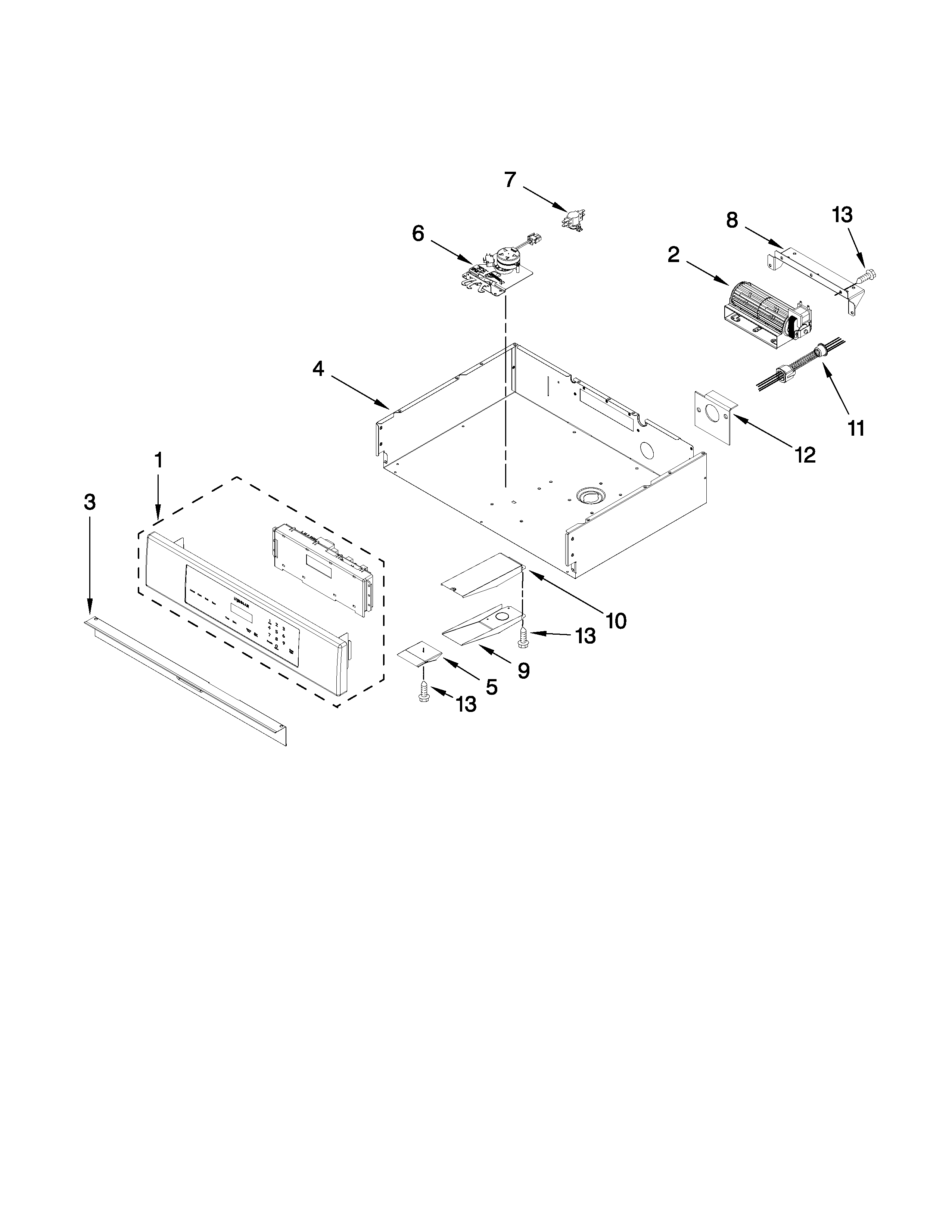 Maytag MEW6530DDW20 control panel parts diagram