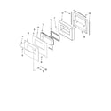 Maytag CWG3600AAS13 oven door parts diagram