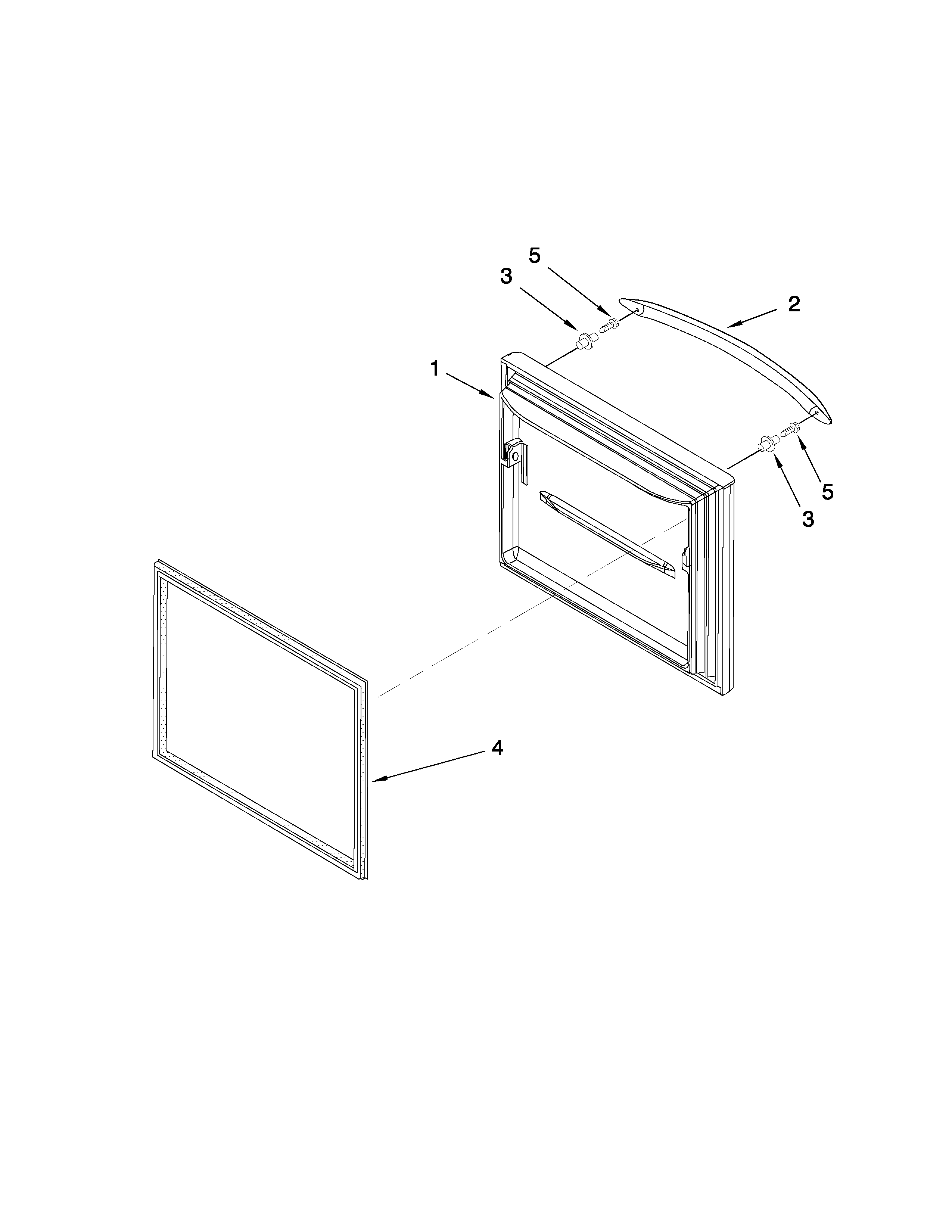 KitchenAid KBRS22EVMS2 freezer door parts diagram