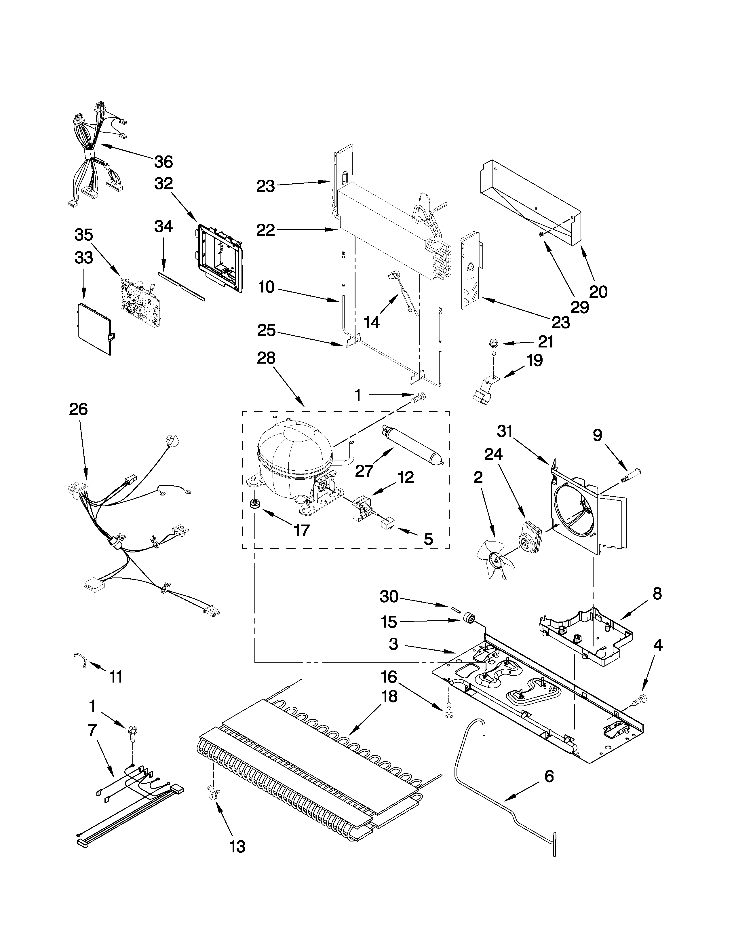 KitchenAid KBRS22EVMS2 unit parts diagram